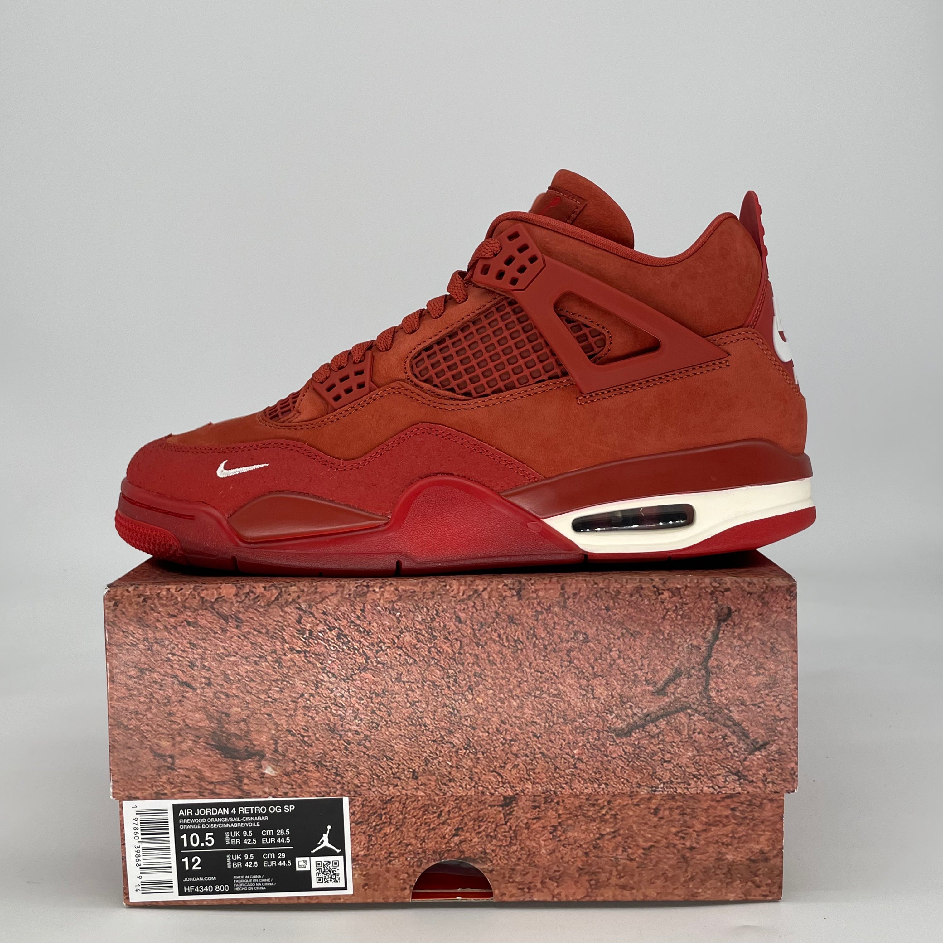 AIR JORDAN 4 NIGEL SYLVESTER BRICK BY BRICK HF4340-800 SIZE 10.5/12W