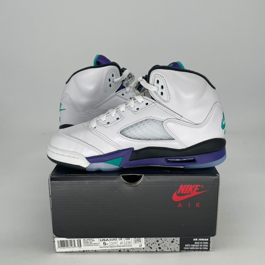 AIR JORDAN 5 GRAPE HQ7980-100 SIZE 5/6.5W