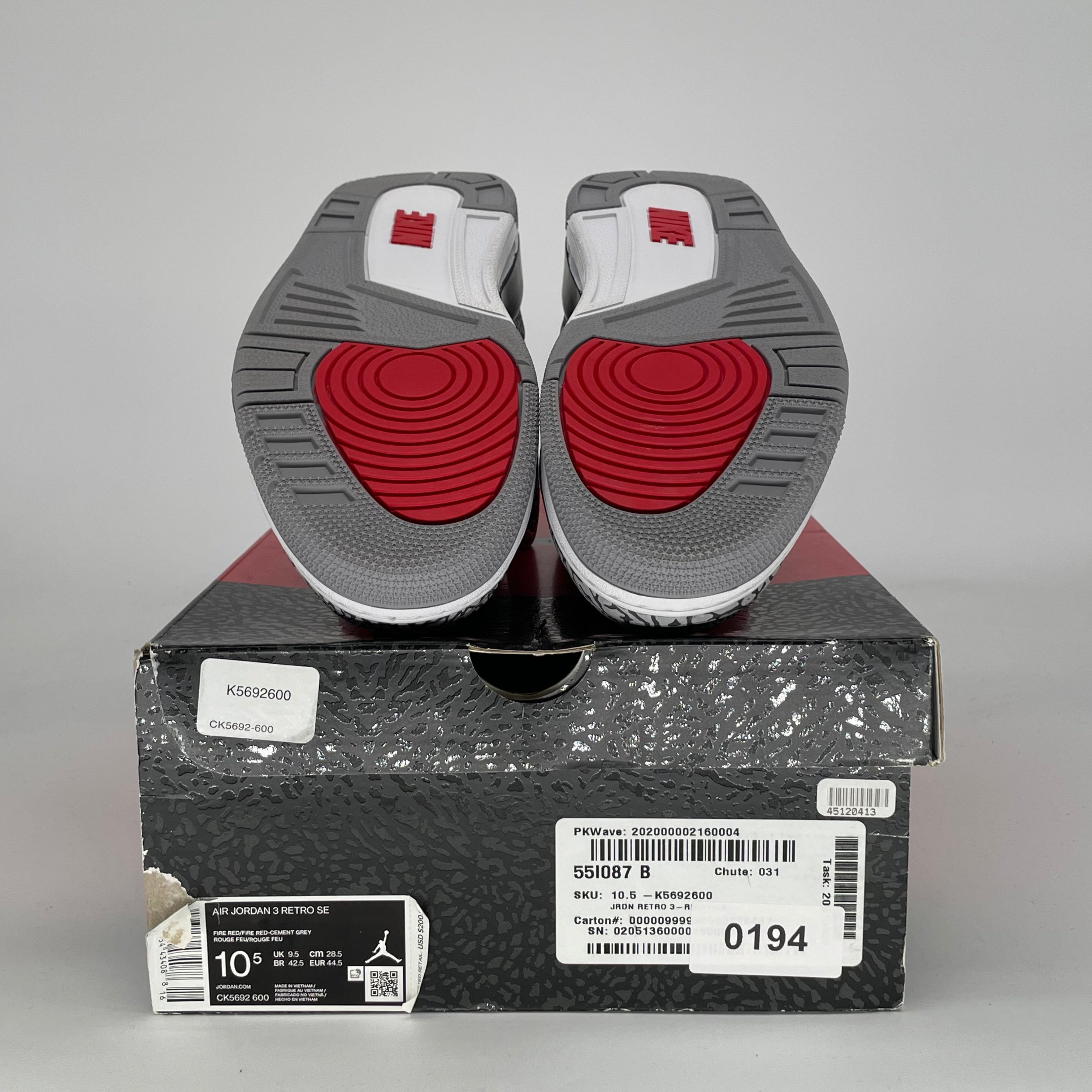 AIR JORDAN 3 UNITE CK5692-600 SIZE 10.5/12W