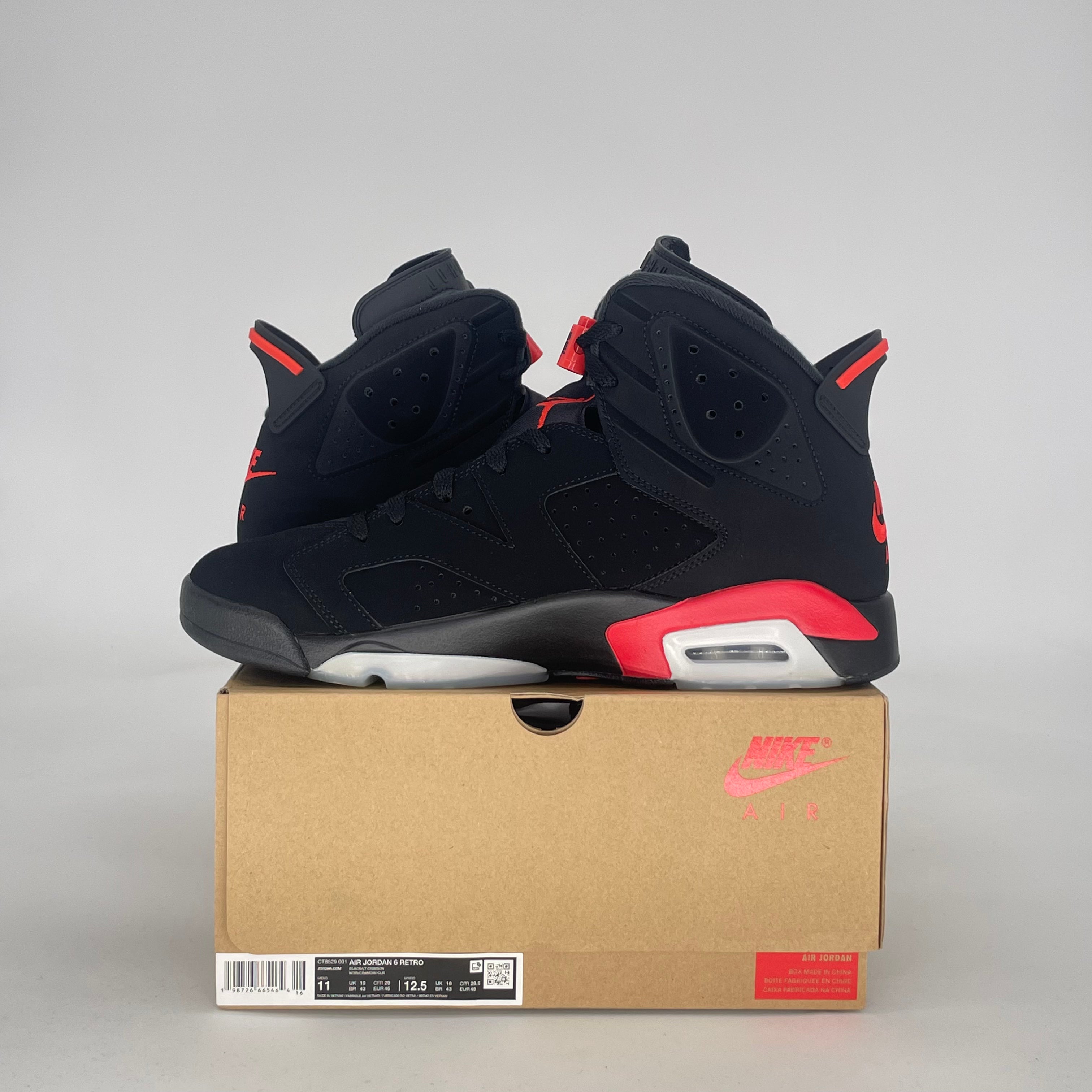 AIR JORDAN 6 INFRARED SALESMAN CT8529-001 SIZE 11/12.5W