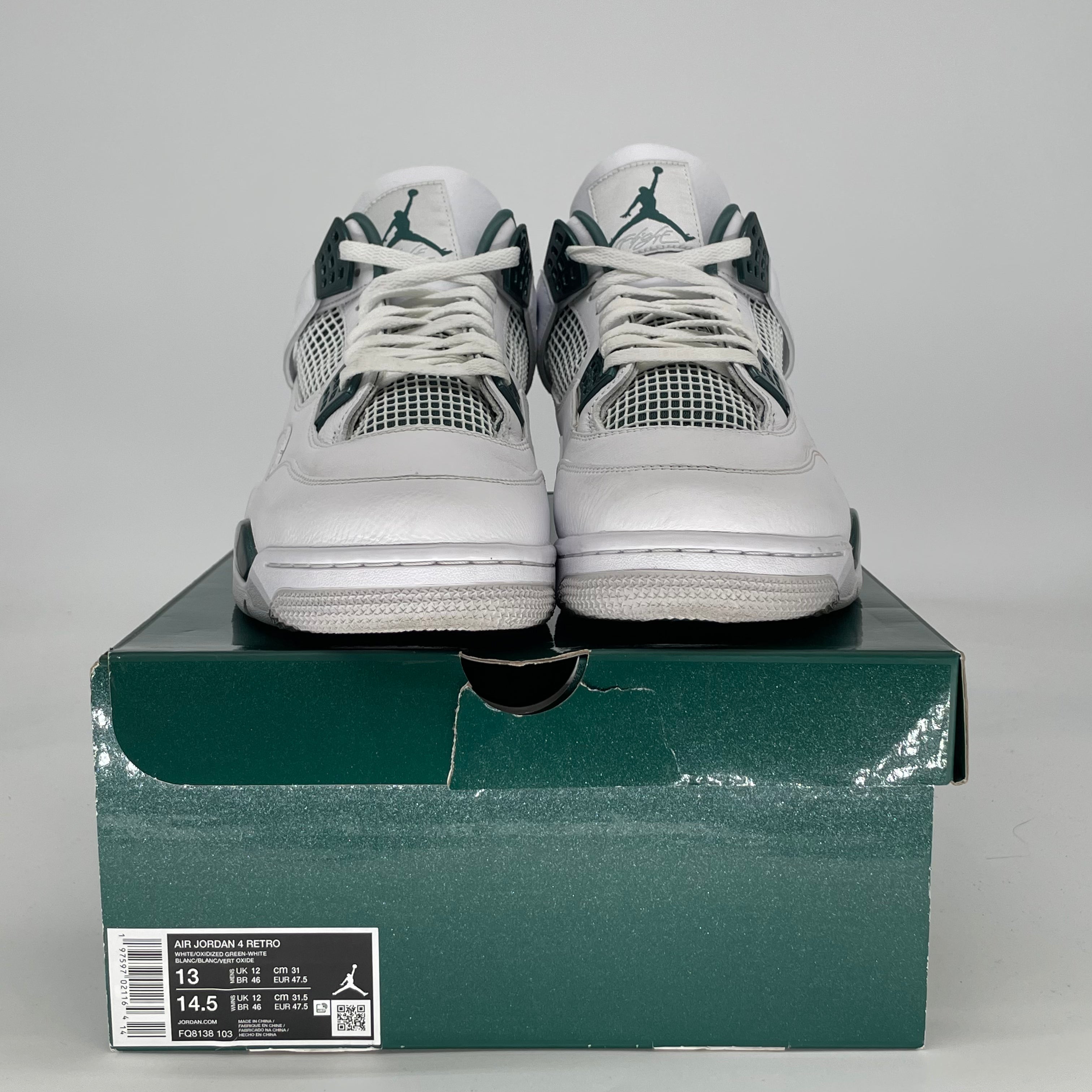 AIR JORDAN 4 OXIDIZED GREEN FQ8138-103 SIZE 13/14.5W