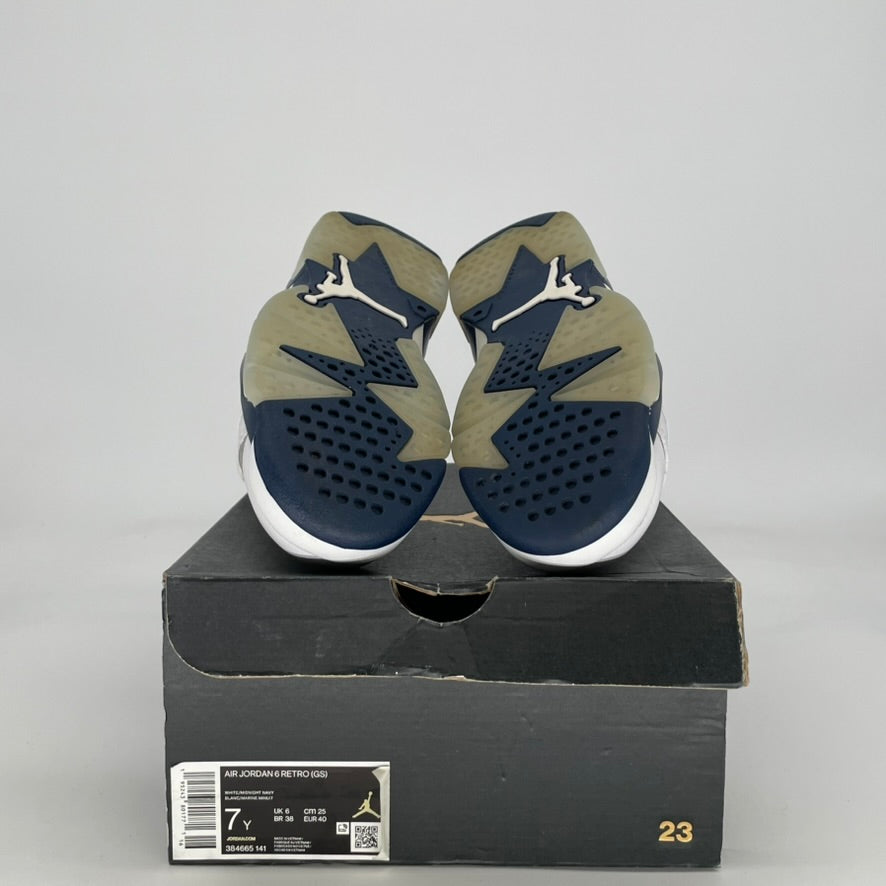 AIR JORDAN 6 MIDNIGHT NAVY 384665-141 SIZE 7/8.5W