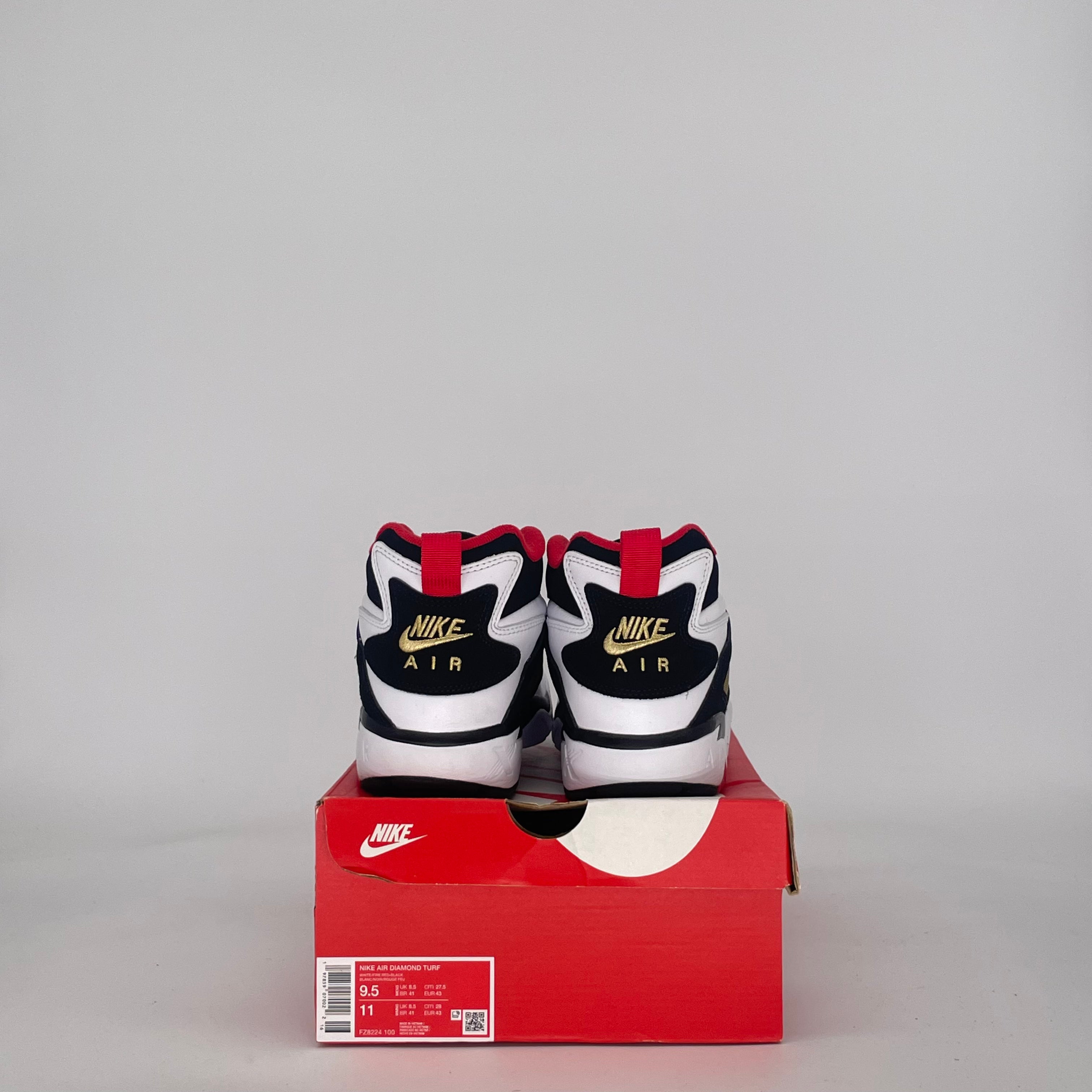 NIKE AIR DIAMOND TURF 49ERS FZ8224-100 SIZE 9.5/11W