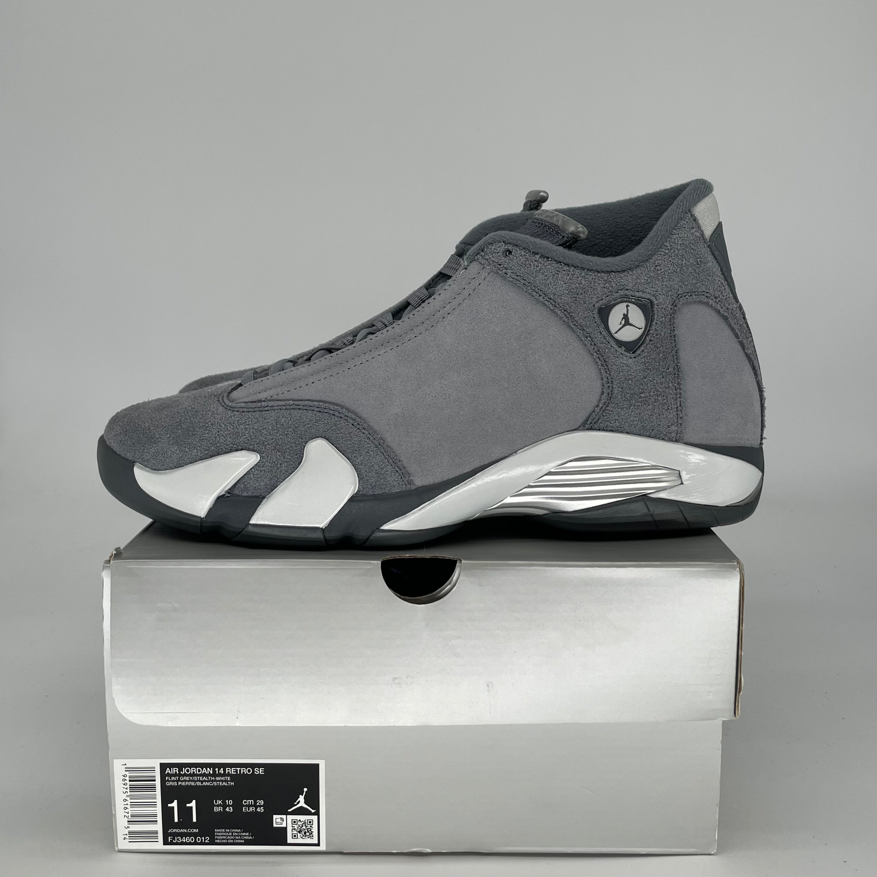 AIR JORDAN 14 FLINT GREY FJ3460-012 SIZE 11/12.5W