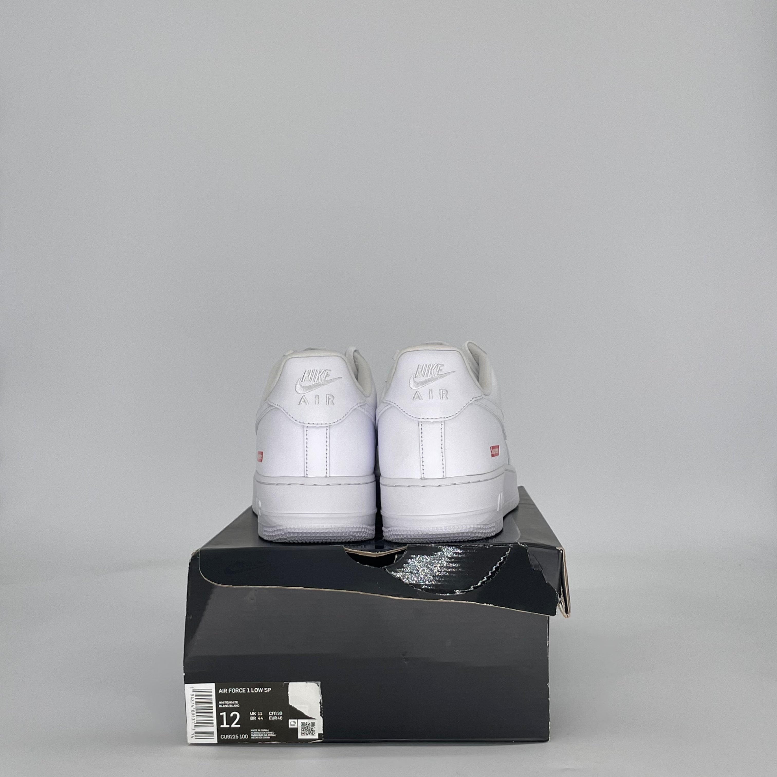 NIKE AIR FORCE 1 LOW SUPREME WHITE CU9225-100 SIZE 12/13.5W