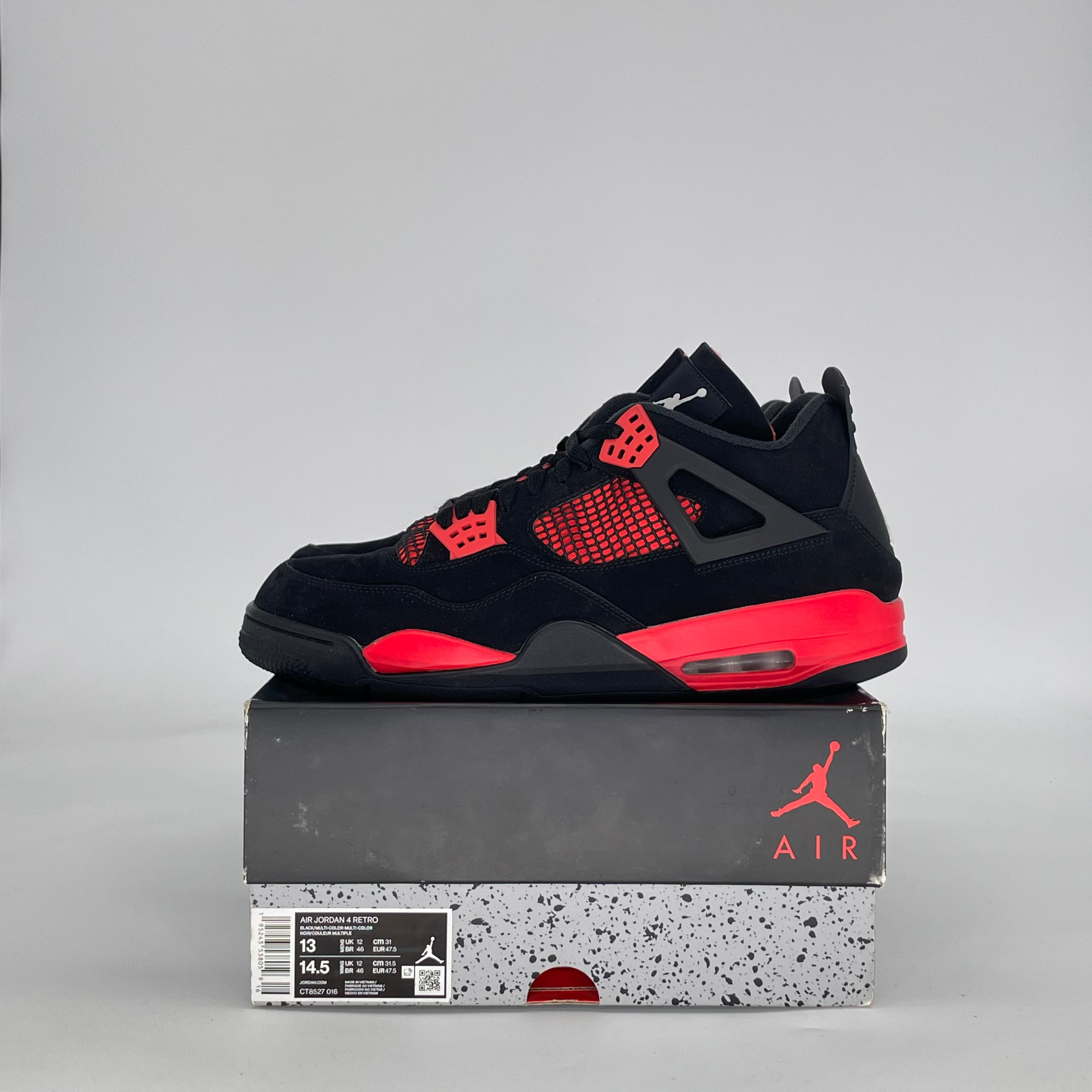 AIR JORDAN 4 RED THUNDER CT8527-016 SIZE 13/14.5W