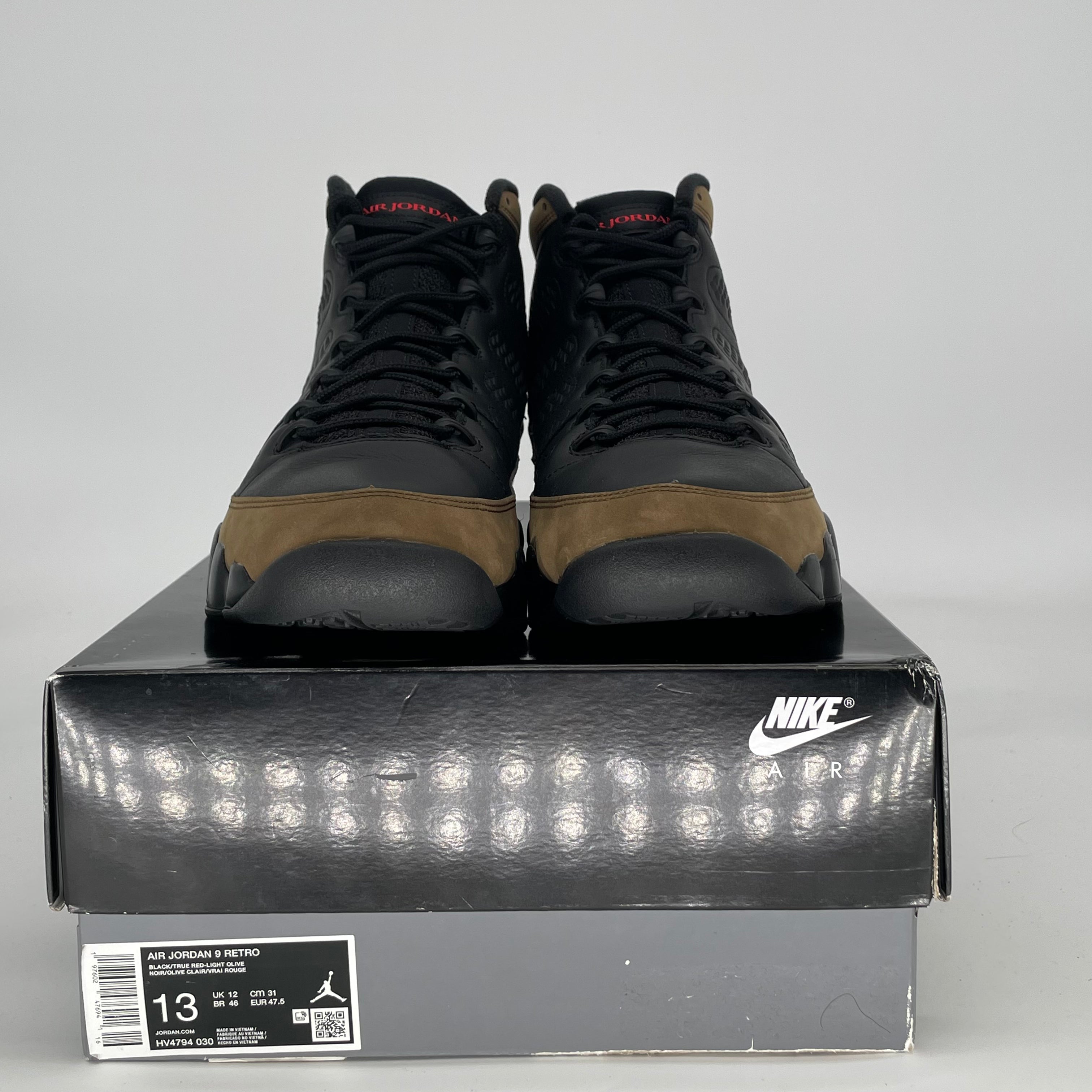 AIR JORDAN 9 OLIVE HV4794-030 SIZE 13/14.5W