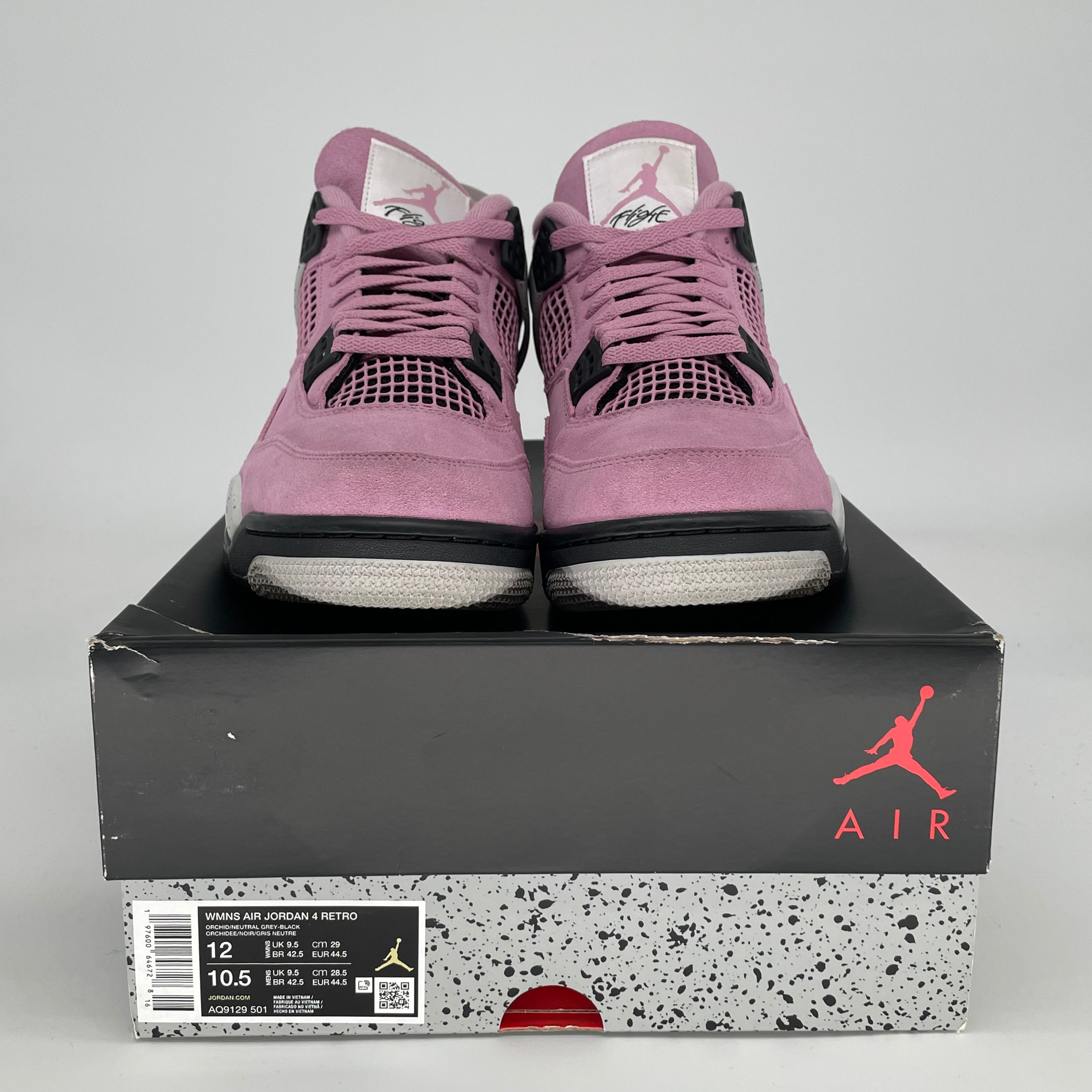 AIR JORDAN 4 ORCHID W AQ9129-501 SIZE 10.5/12W