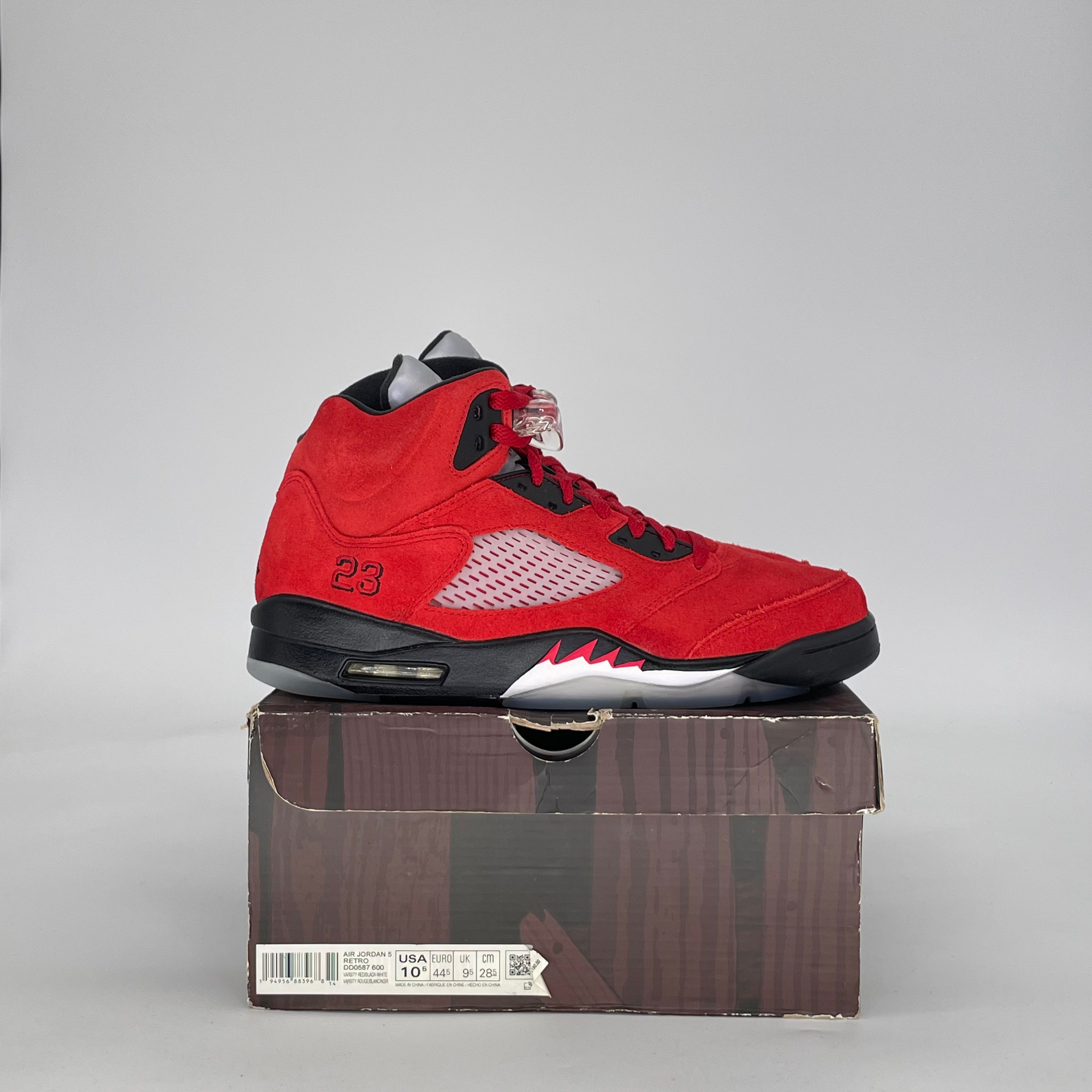 AIR JORDAN 5 RAGING BULL RED (2021) DD0587-600 SIZE 10.5/12W