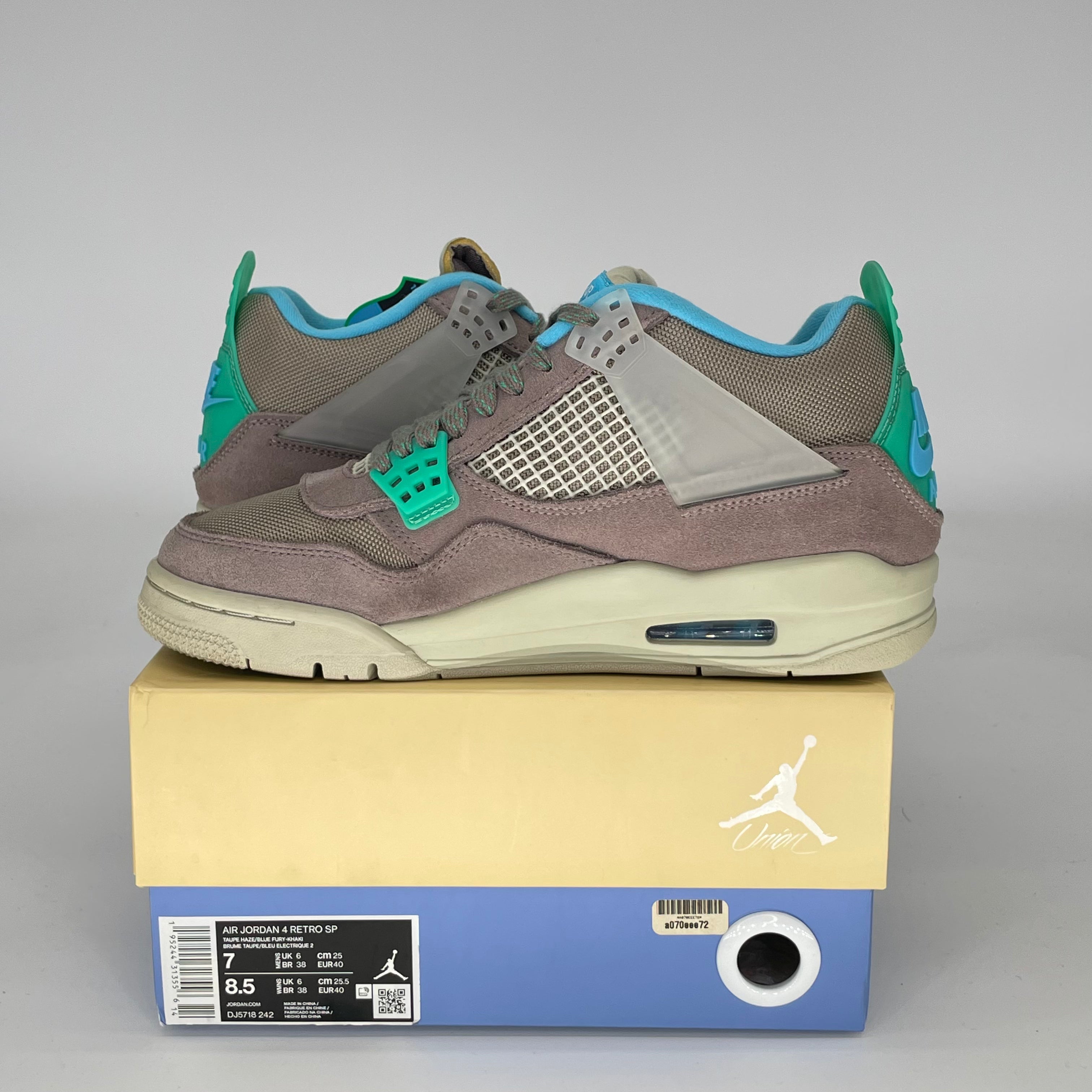 AIR JORDAN 4 UNION TAUPE HAZE DJ5718-242 SIZE 7/8.5W