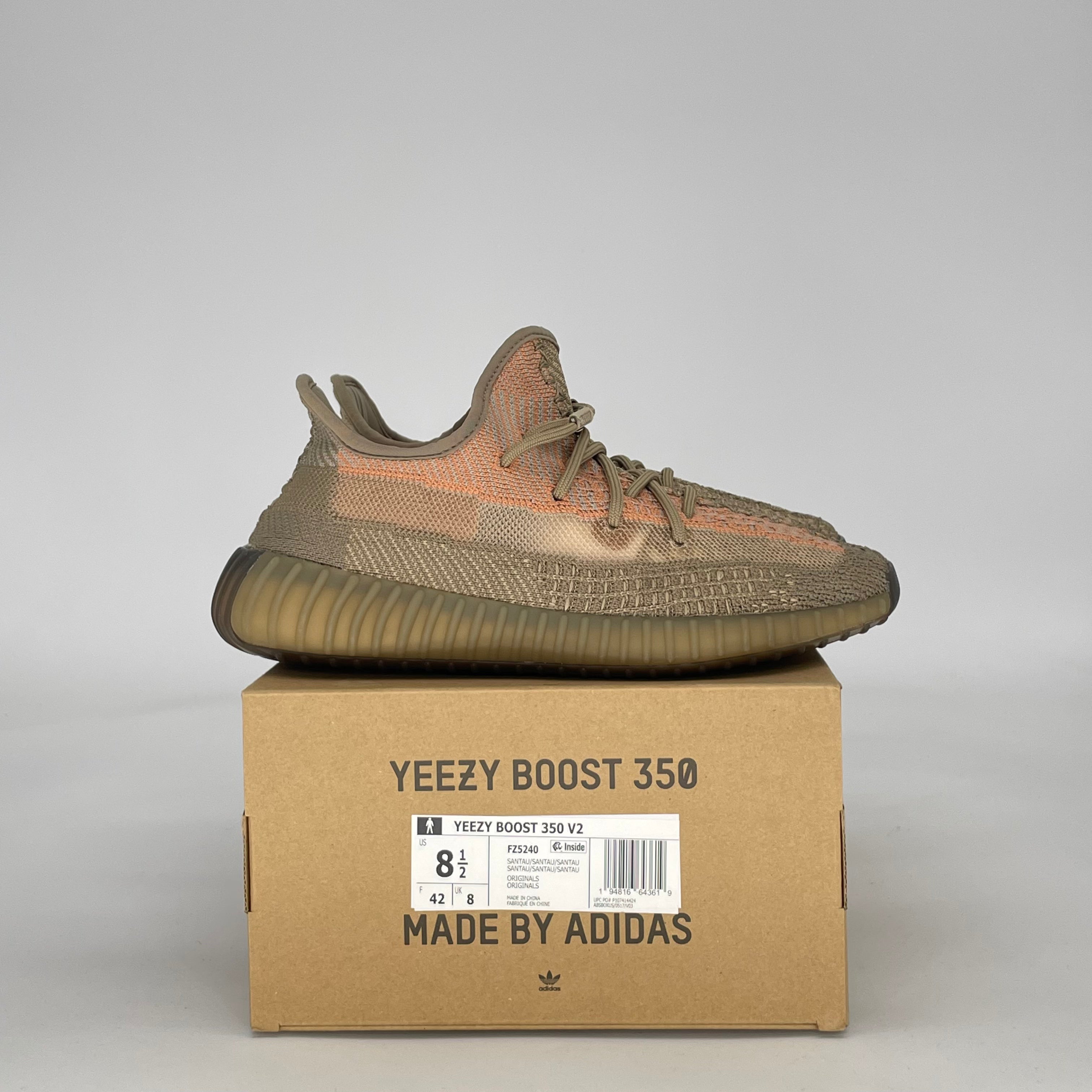ADIDAS YEEZY BOOST 350 V2 SAND TAUPE FZ5240 SIZE8.5/10W