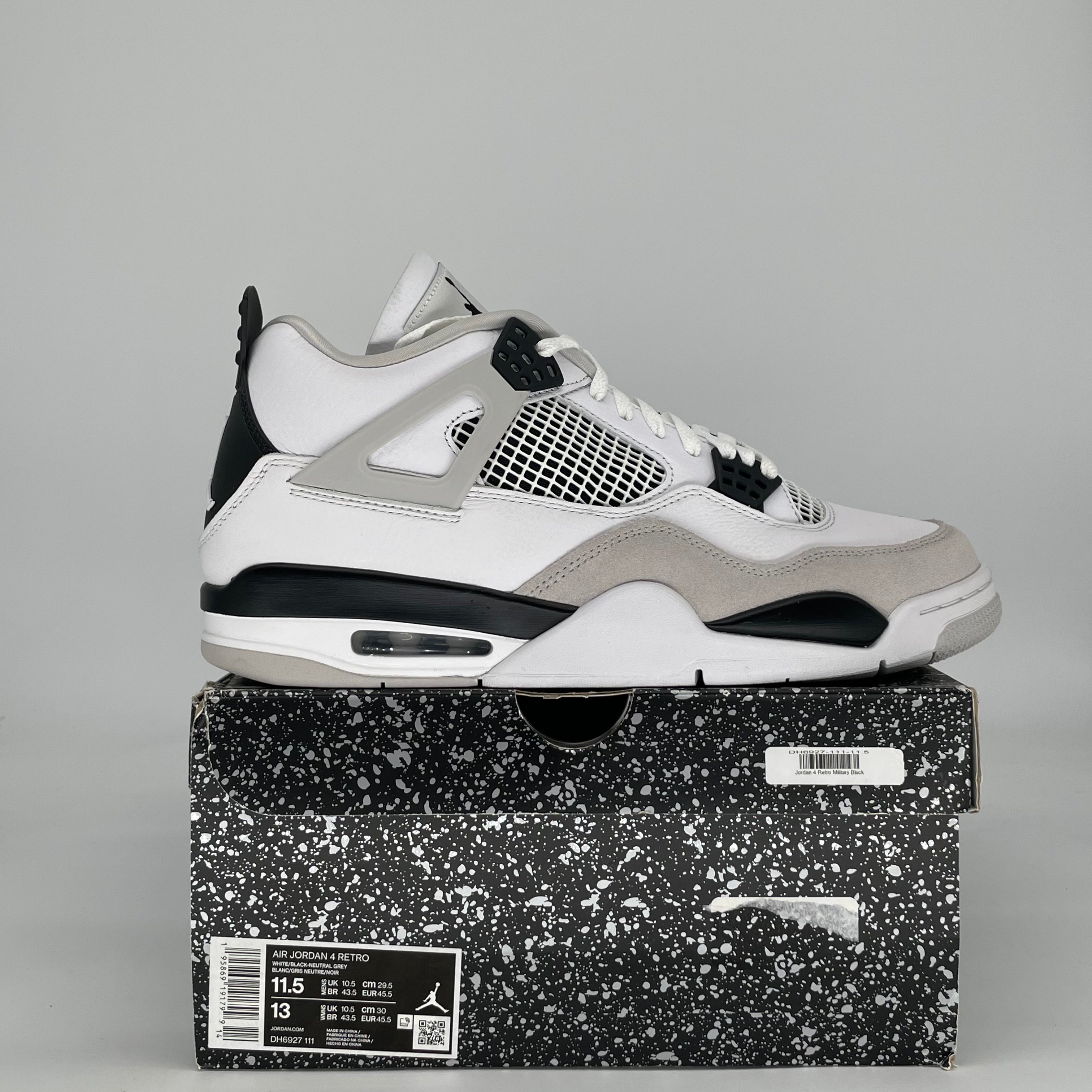 AIR JORDAN 4 MILITARY BLACK DH6927-111 SIZE 11.5/13W