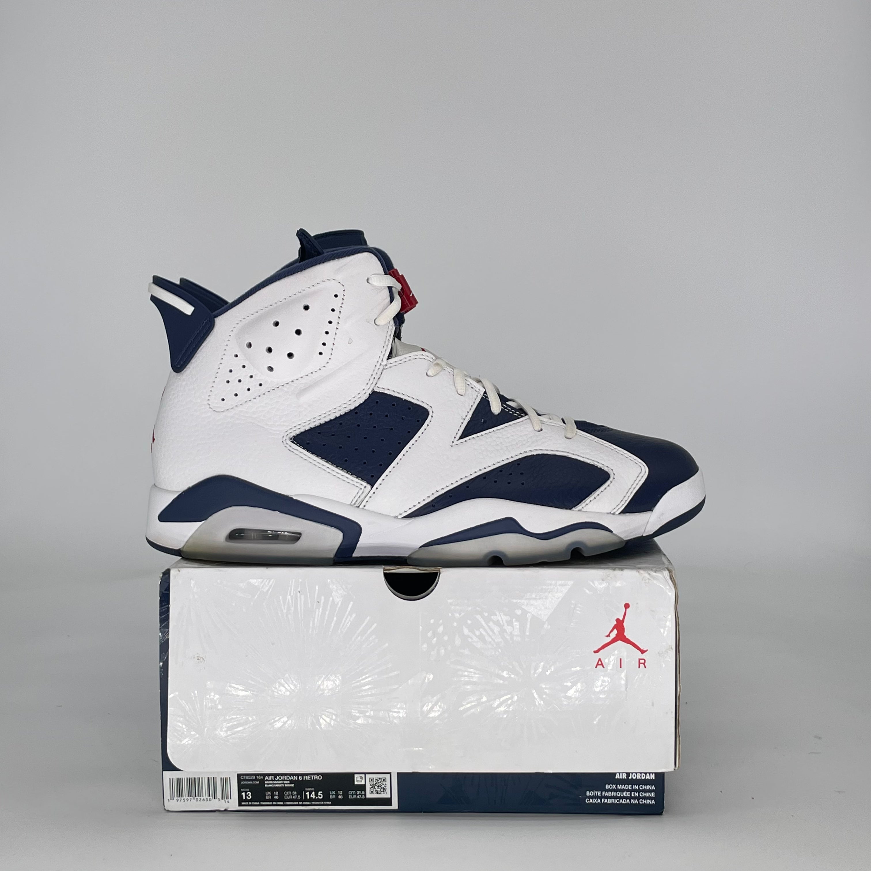 AIR JORDAN 6 OLYMPIC (2024) CT8529-164 SIZE 13/14.5W