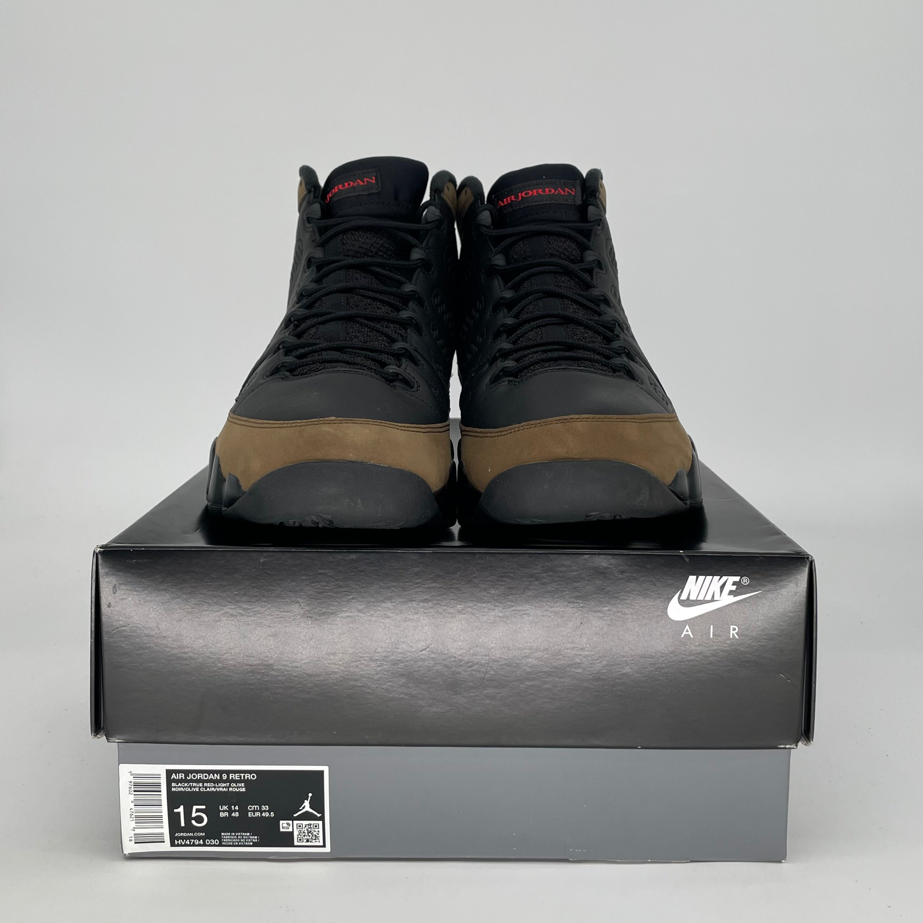 AIR JORDAN 9 OLIVE HV4794-030 SIZE 15/16.5W