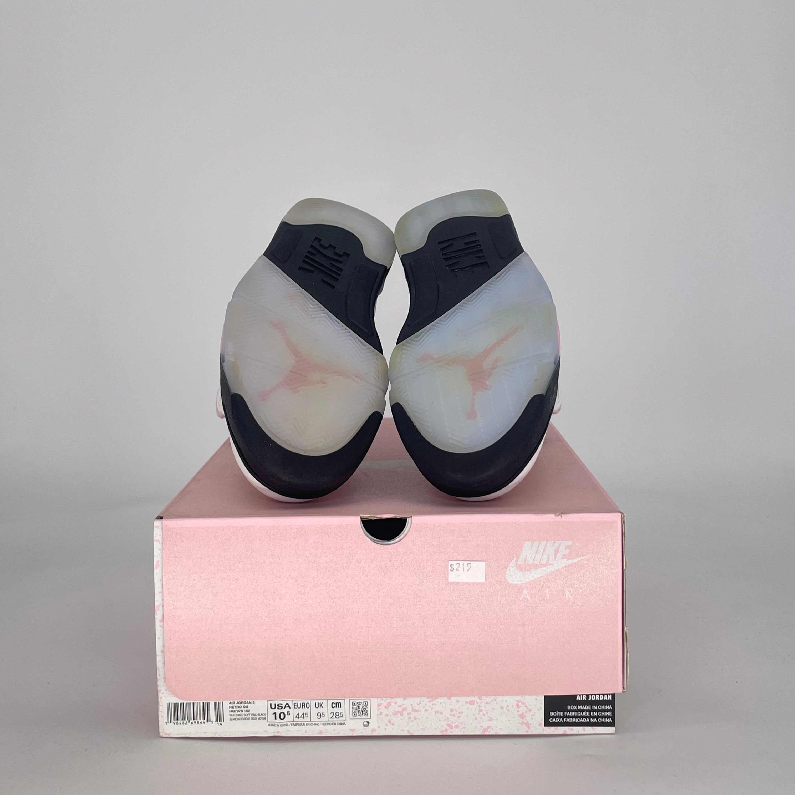 AIR JORDAN 5 MEDIUM SOFT PINK HQ7978-102 SIZE 10.5/12W