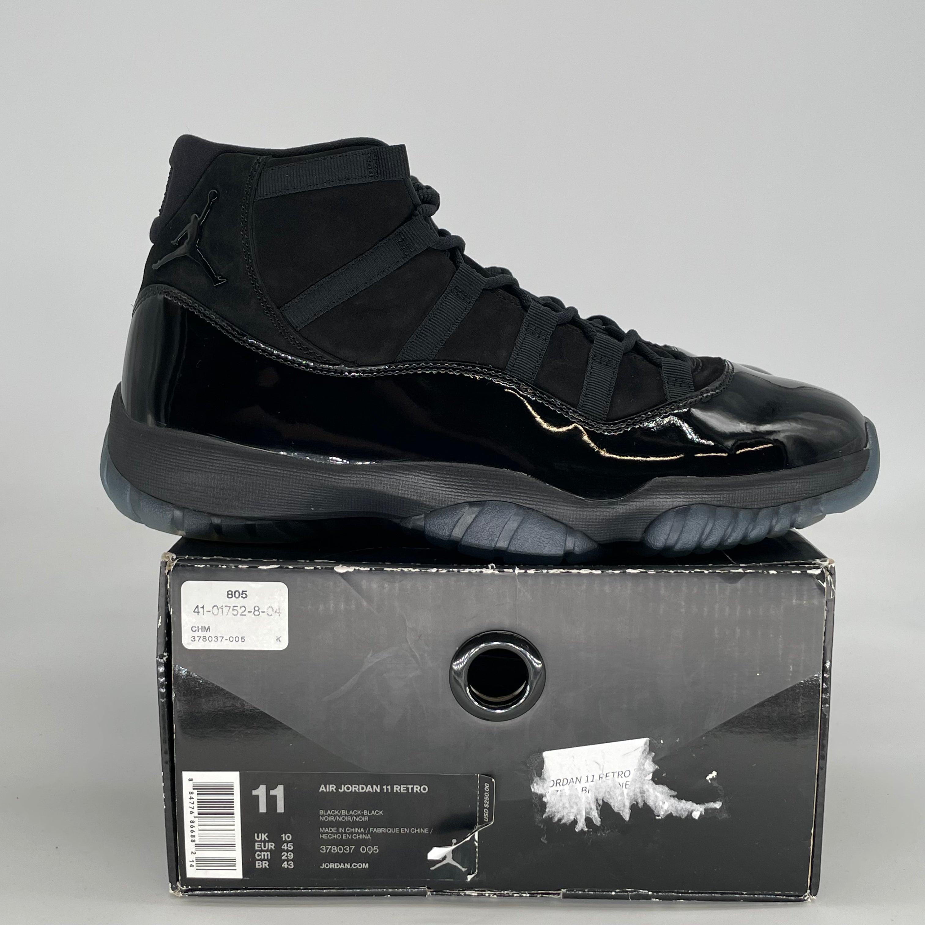 AIR JORDAN 11 CAP AND GOWN 378037-005 SIZE 11/12.5W