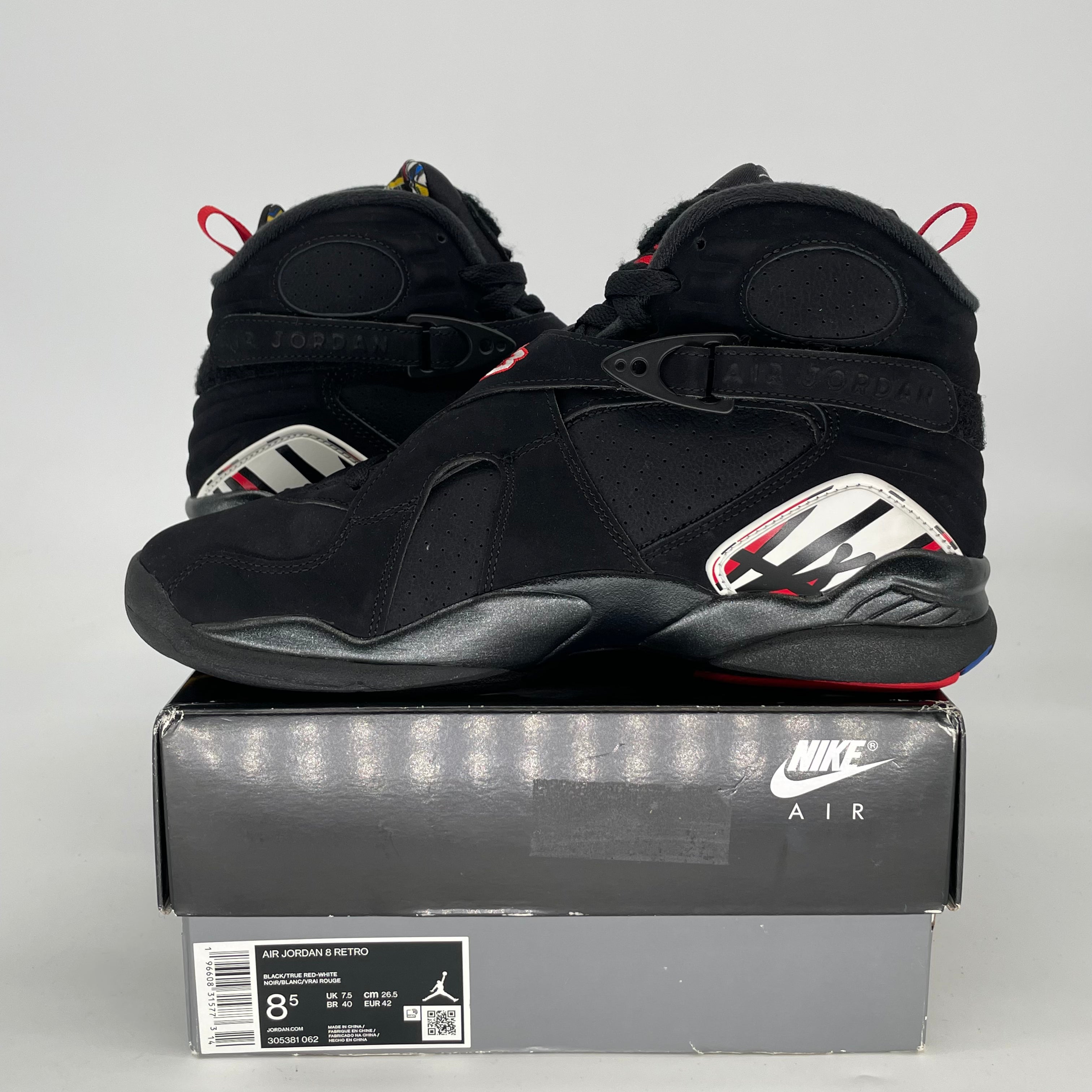 AIR JORDAN 8 PLAYOFFS 305381-062 SIZE 8.5/10W
