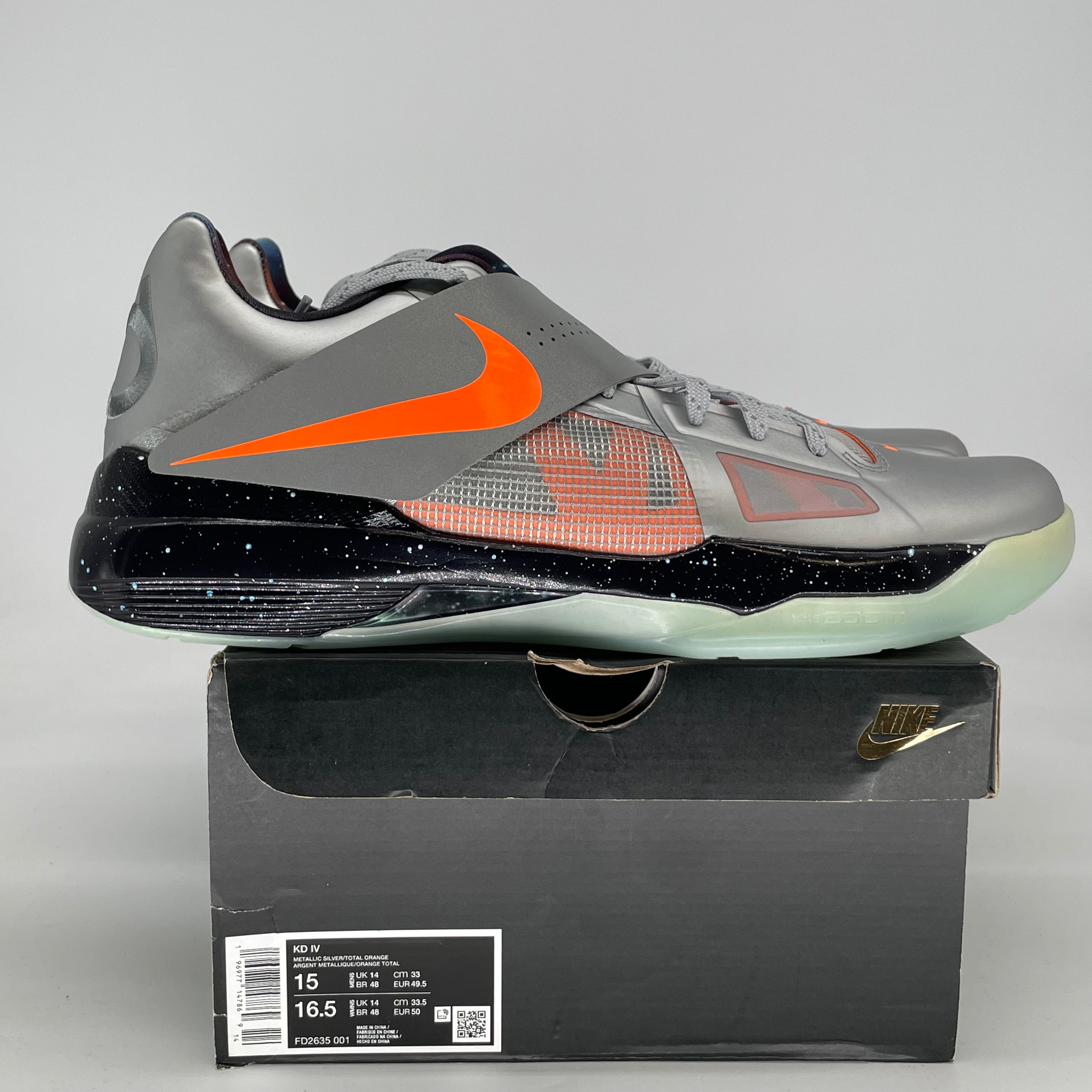 NIKE KD 4 GALAXY FD2635-001 SIZE 15/16.5W