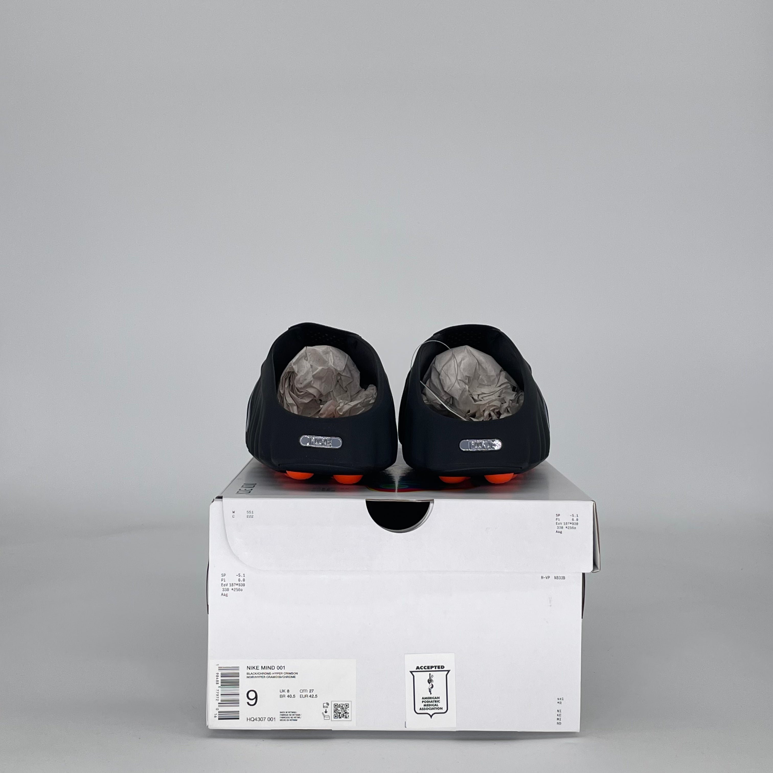 NIKE MIND 001 SLIDE BLACK CHROME HQ4307-001 SIZE 9/10.5W