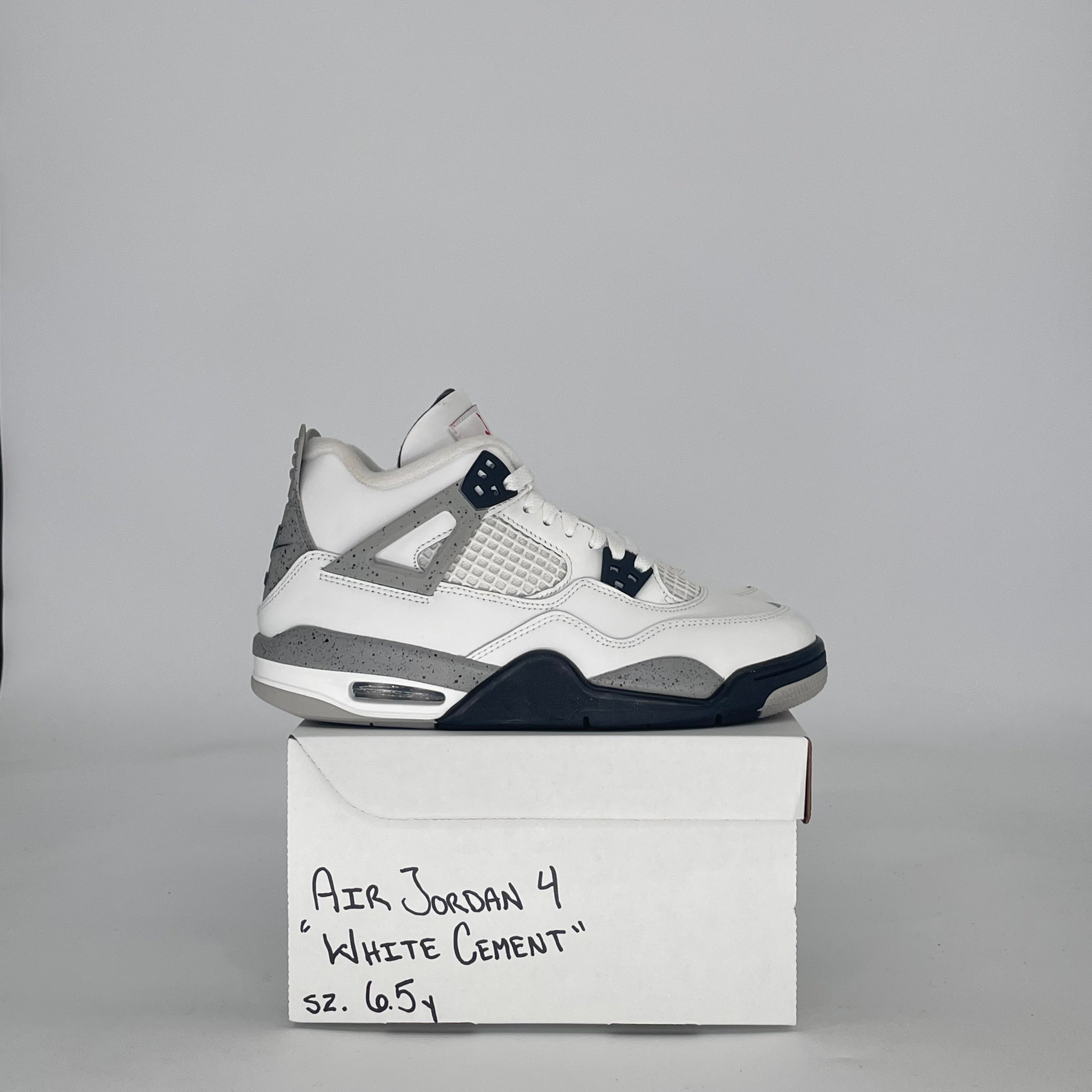 AIR JORDAN 4 WHITE CEMENT IB4171-100 SIZE 6.5/8W GS