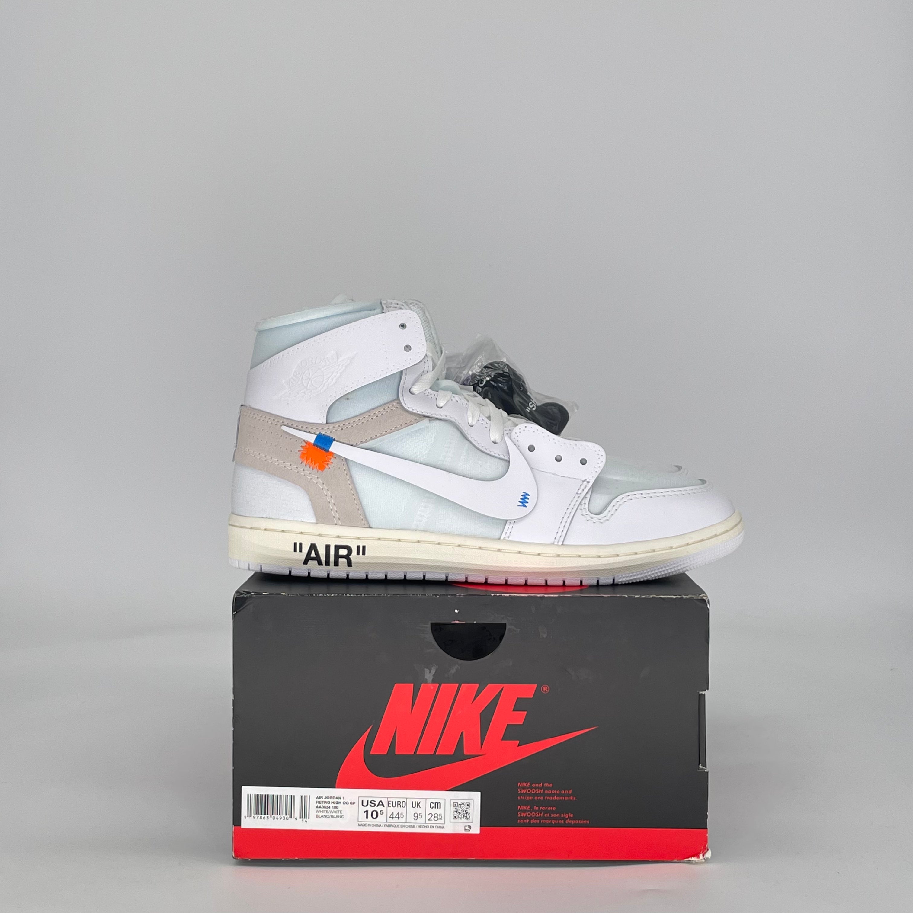 AIR JORDAN 1 HIGH VIRGIL ABLOH ARCHIVE ALASKA AA3834-100 SIZE 10.5/12W