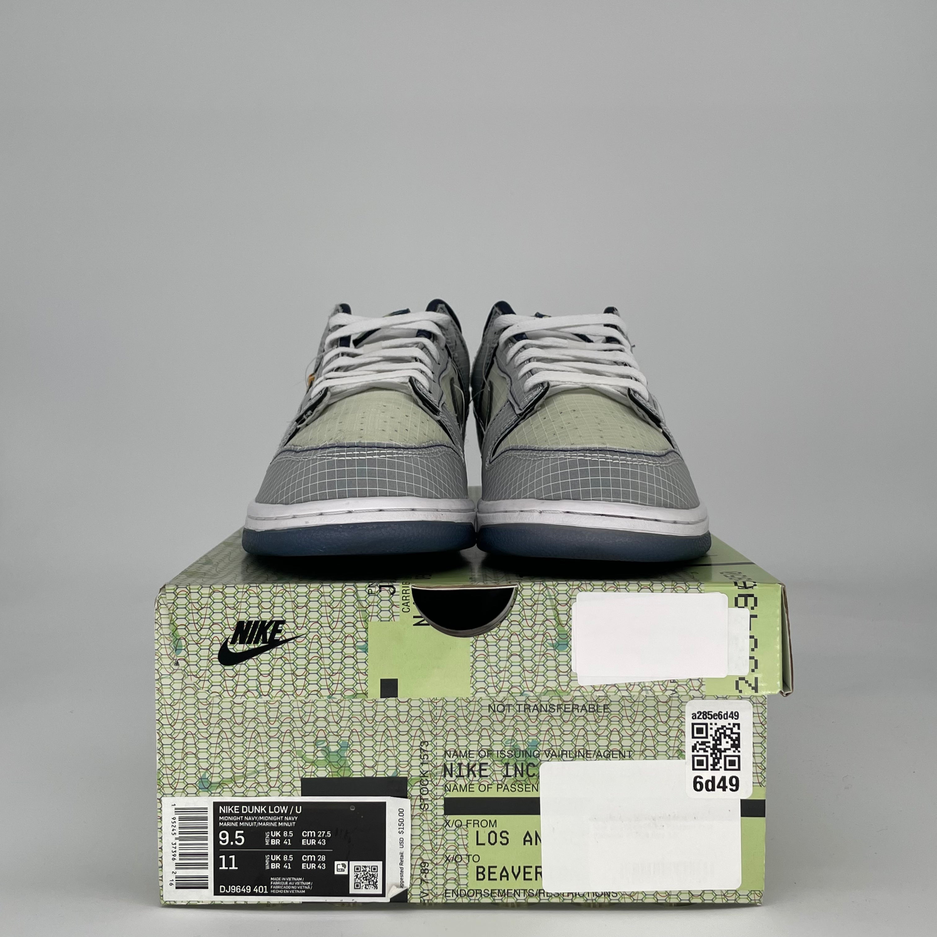 NIKE DUNK LOW UNION PASSPORT PACK PISTACHIO DJ9649-401 SIZE 9.5/11W