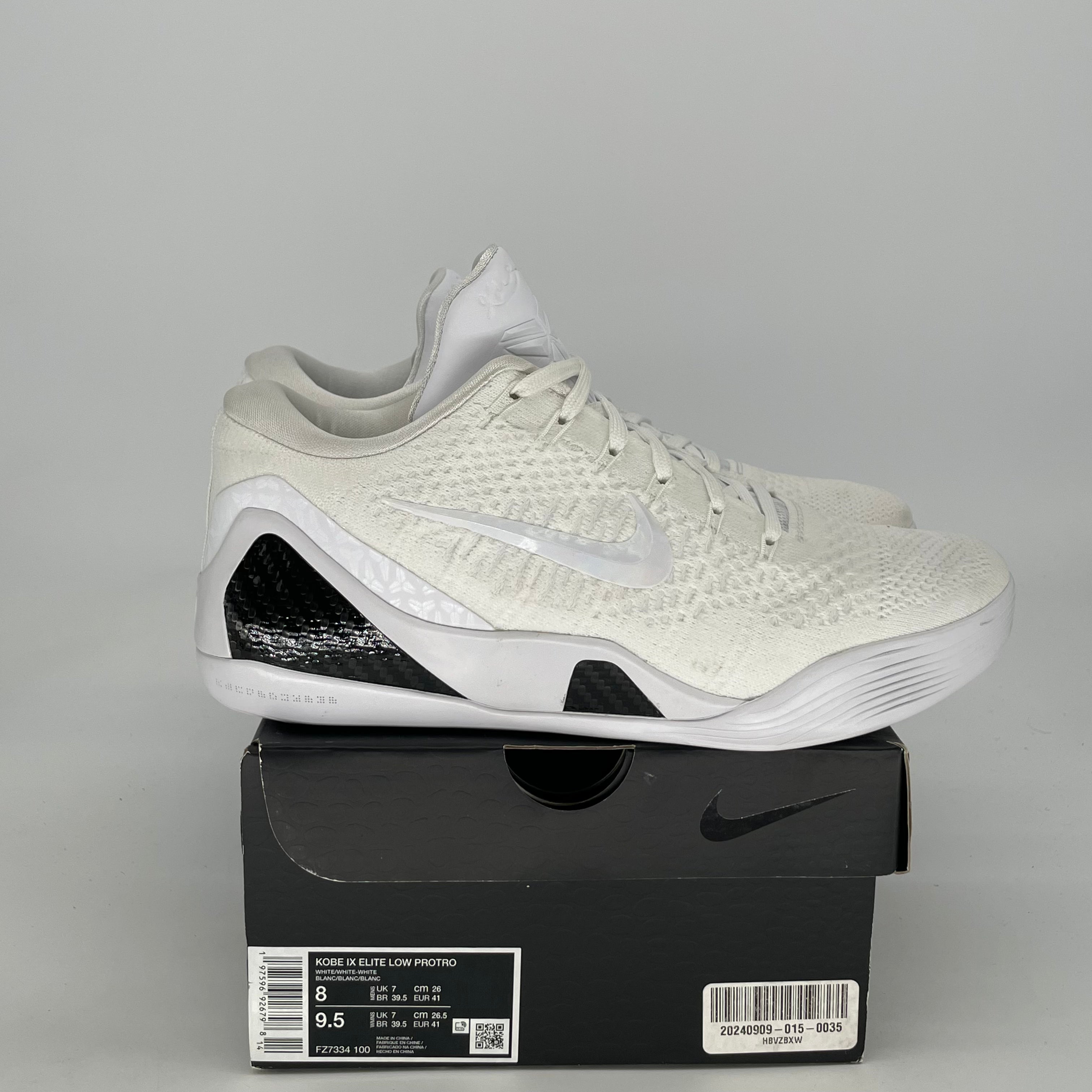 NIKE KOBE 9 ELITE PROTRO HALO FZ7334-100 SIZE 8/9.5W