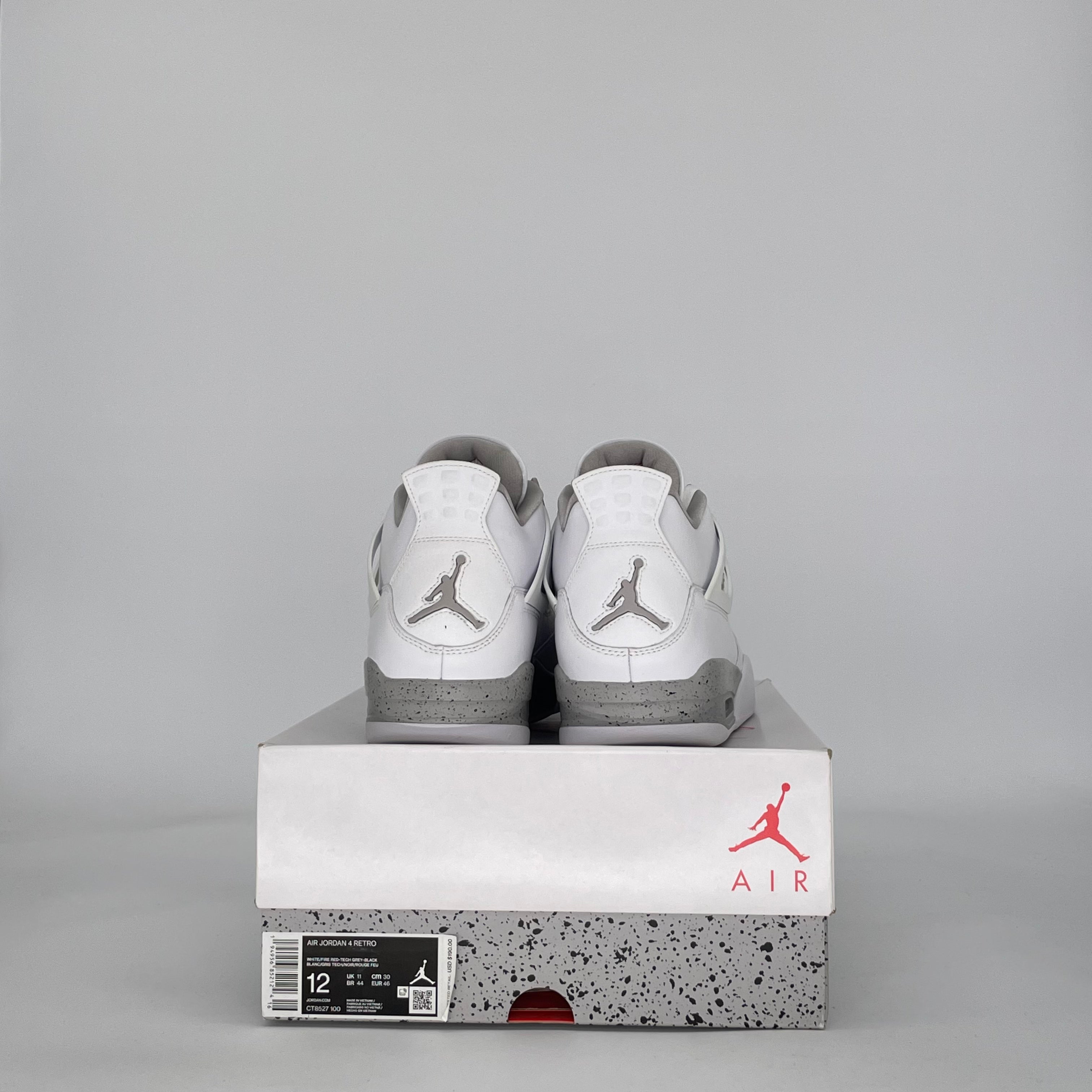 AIR JORDAN 4 WHITE OREO (2021) CT8527-100 SIZE 12/13.5W