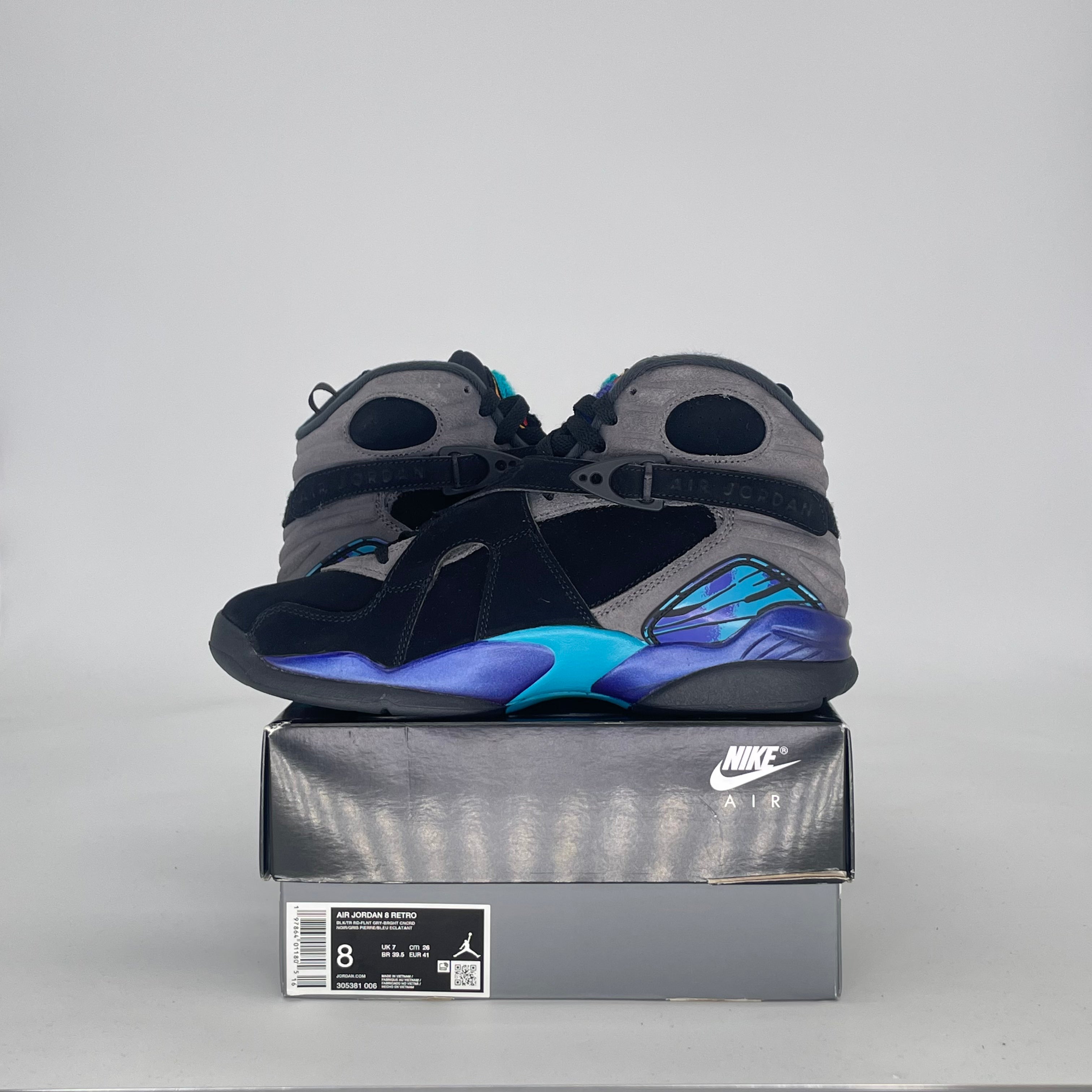 AIR JORDAN 8 AQUA 305381-006 SIZE 8/9.5W