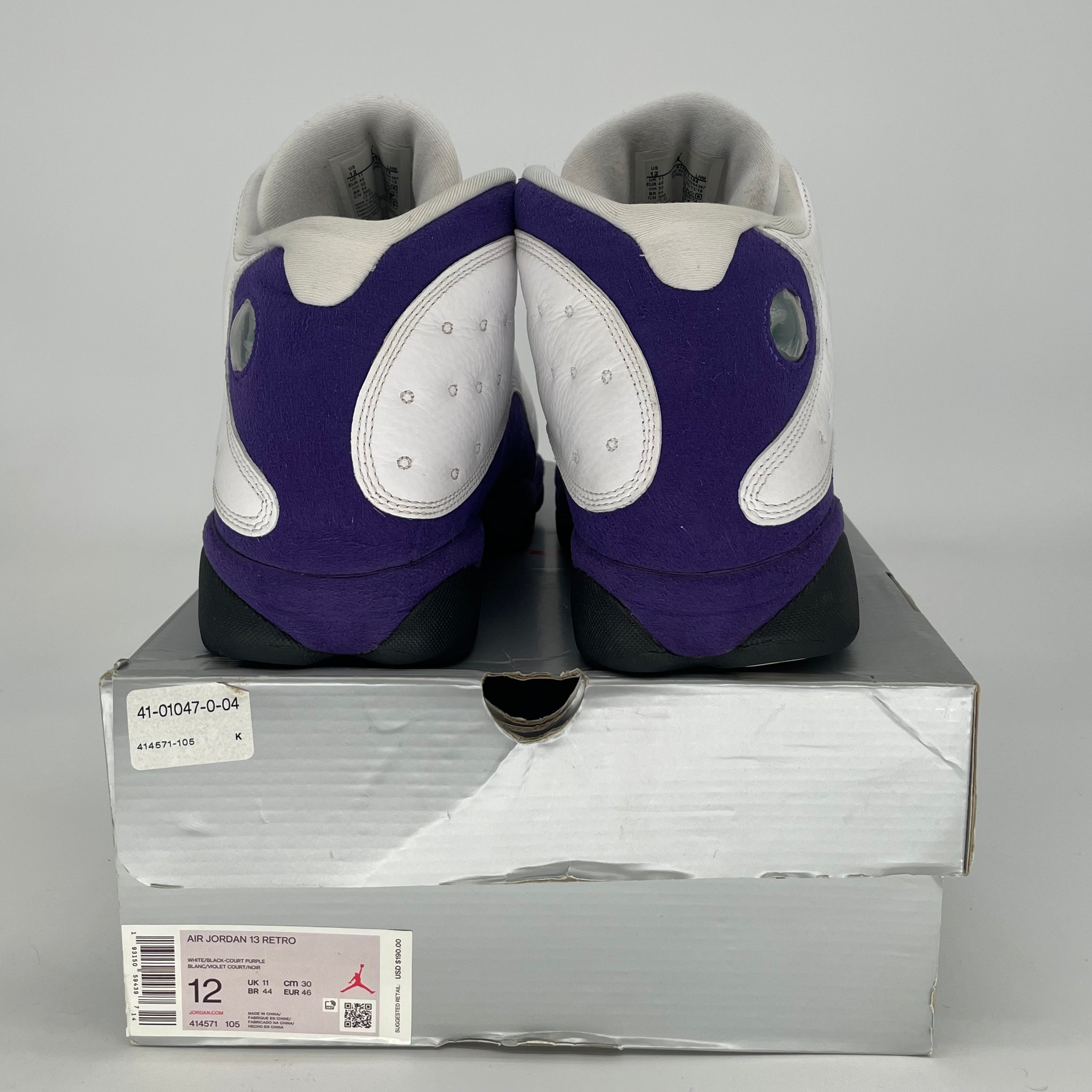 AIR JORDAN 13 LAKERS 414571-105 SIZE 12/13.5W