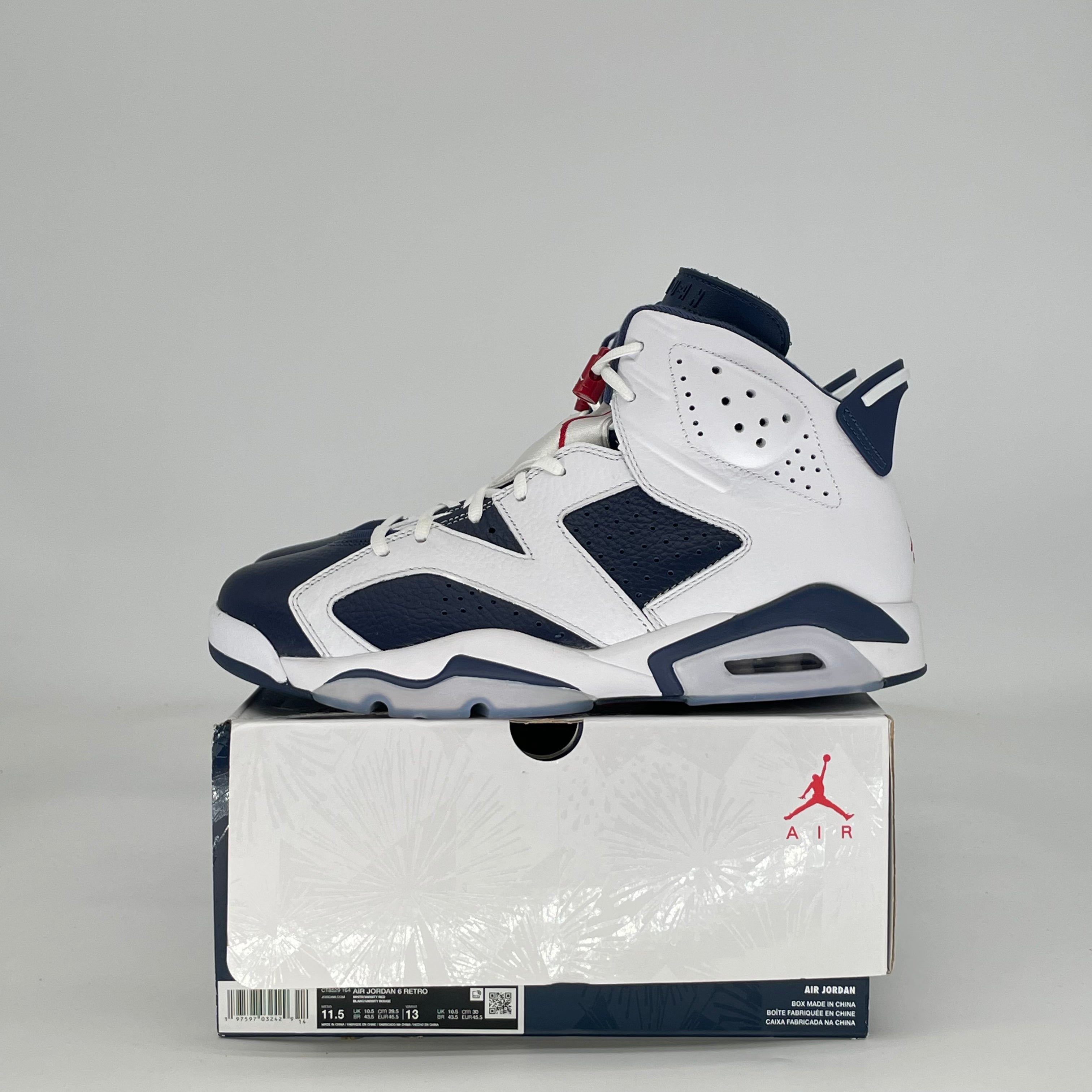 AIR JORDAN 6 OLYMPIC (2024) CT8529-164 SIZE 11.5/13W