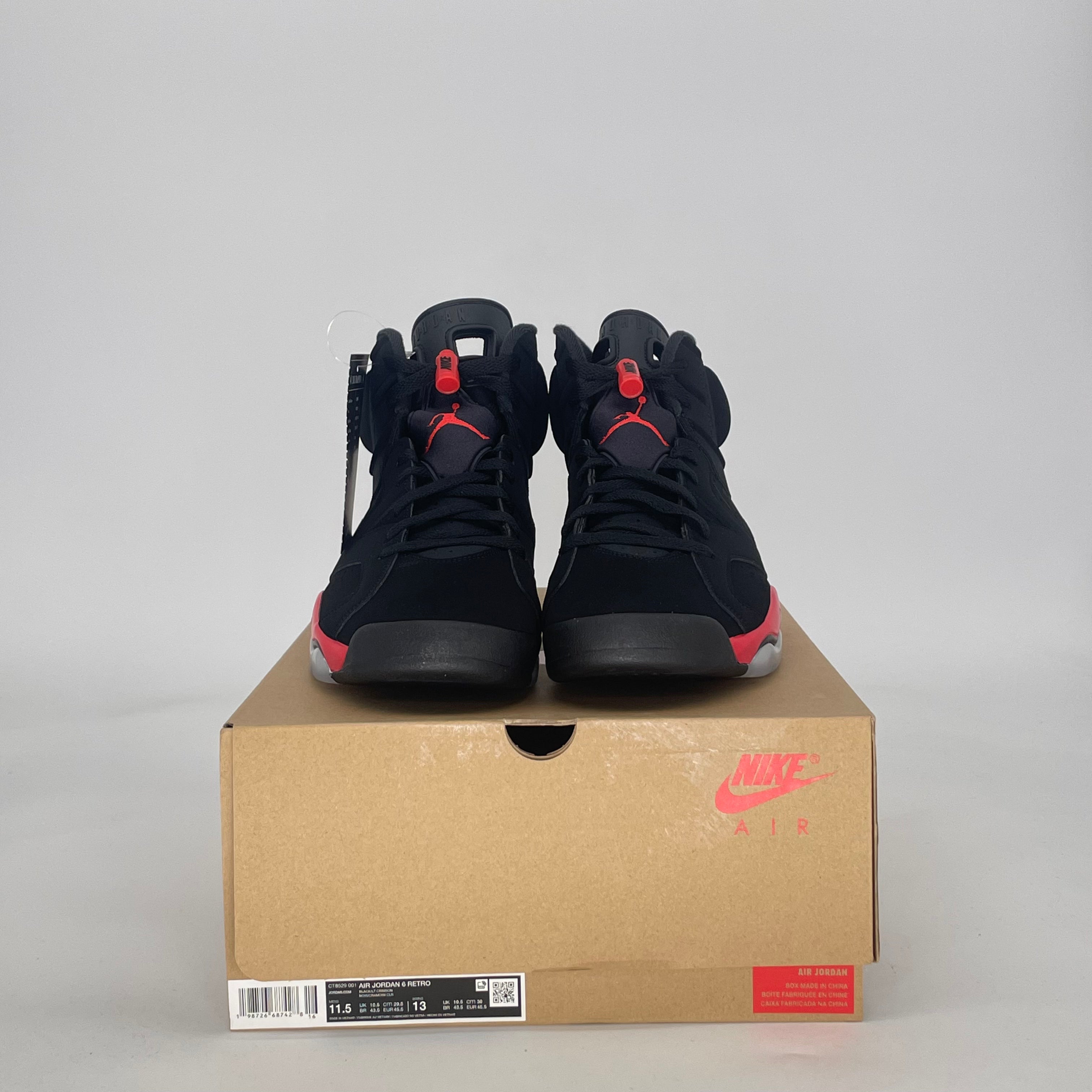 AIR JORDAN 6 INFRARED SALESMAN CT8529-001 SIZE 11.5/13W