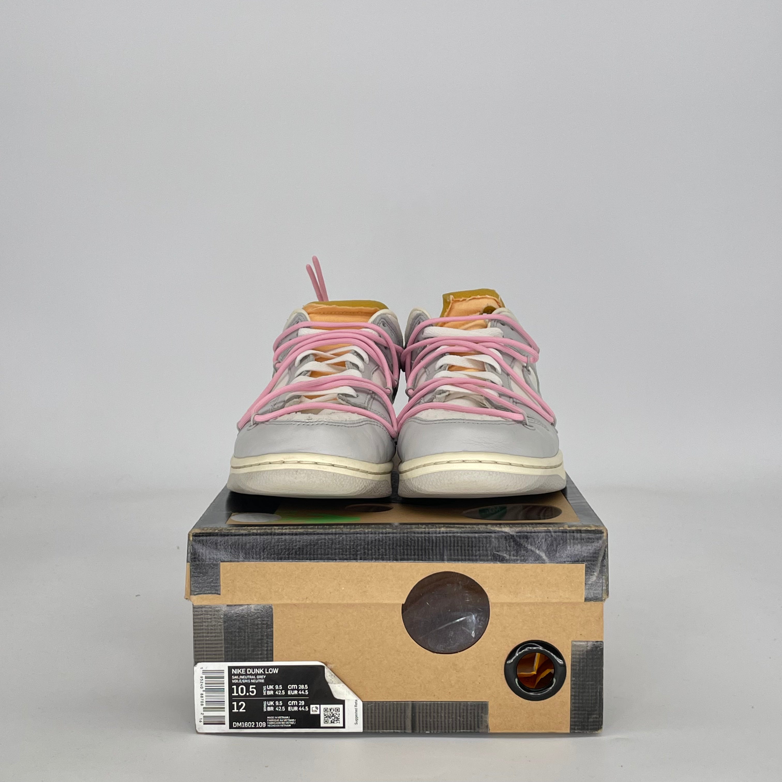 NIKE DUNK LOW OFF-WHITE LOT 9 DM1602-109 SIZE 10.5/12W