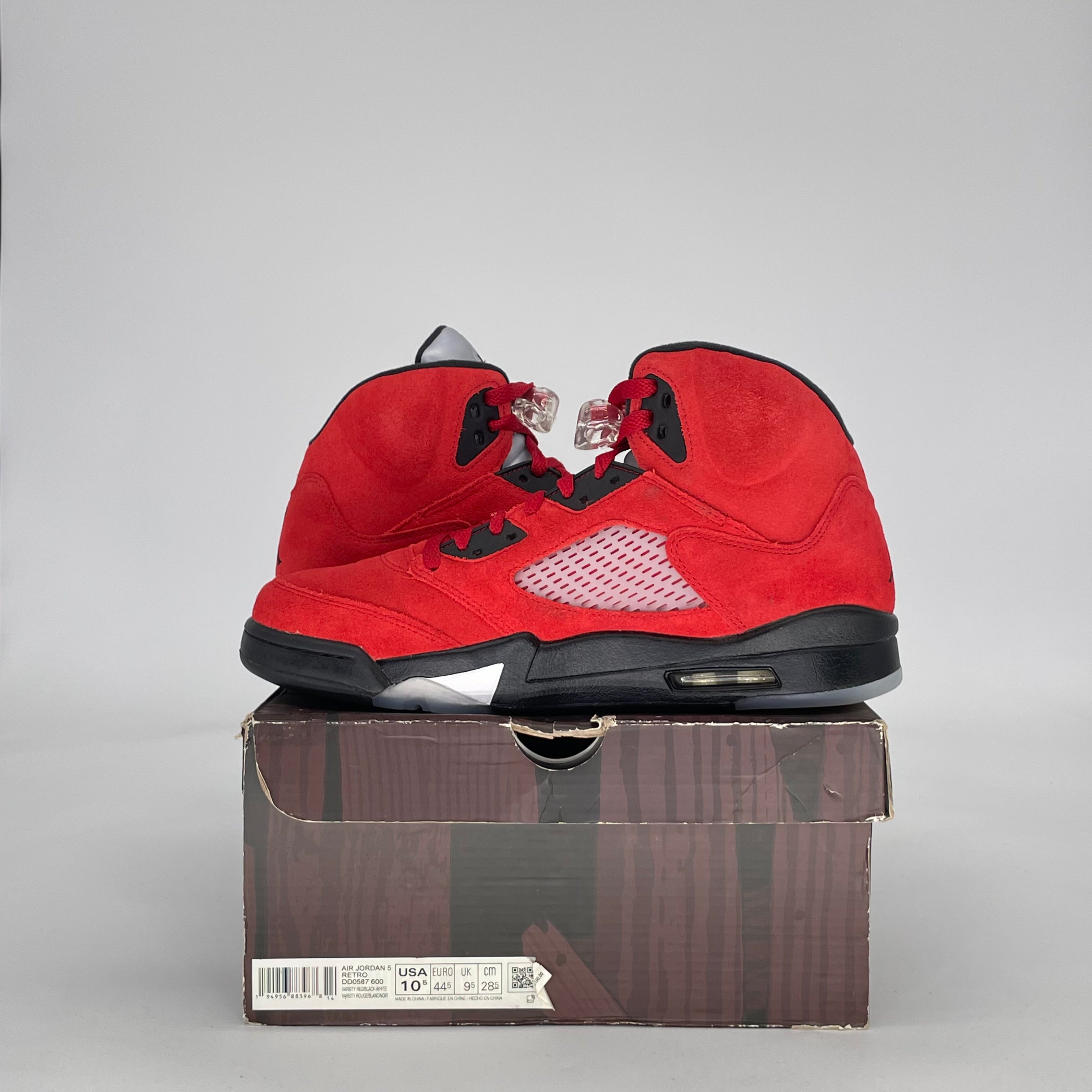 AIR JORDAN 5 RAGING BULL RED (2021) DD0587-600 SIZE 10.5/12W