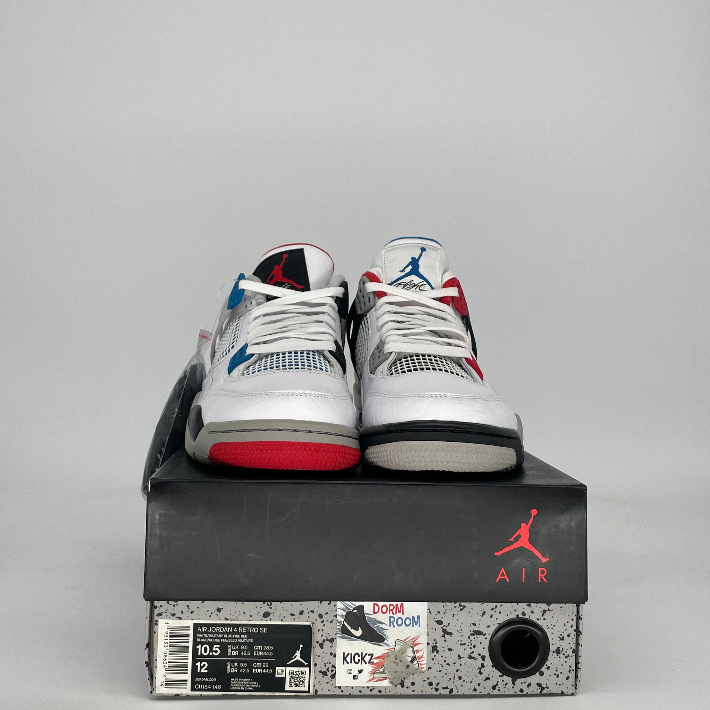 AIR JORDAN 4 WHAT THE CI1184-146 SIZE 10.5/12W