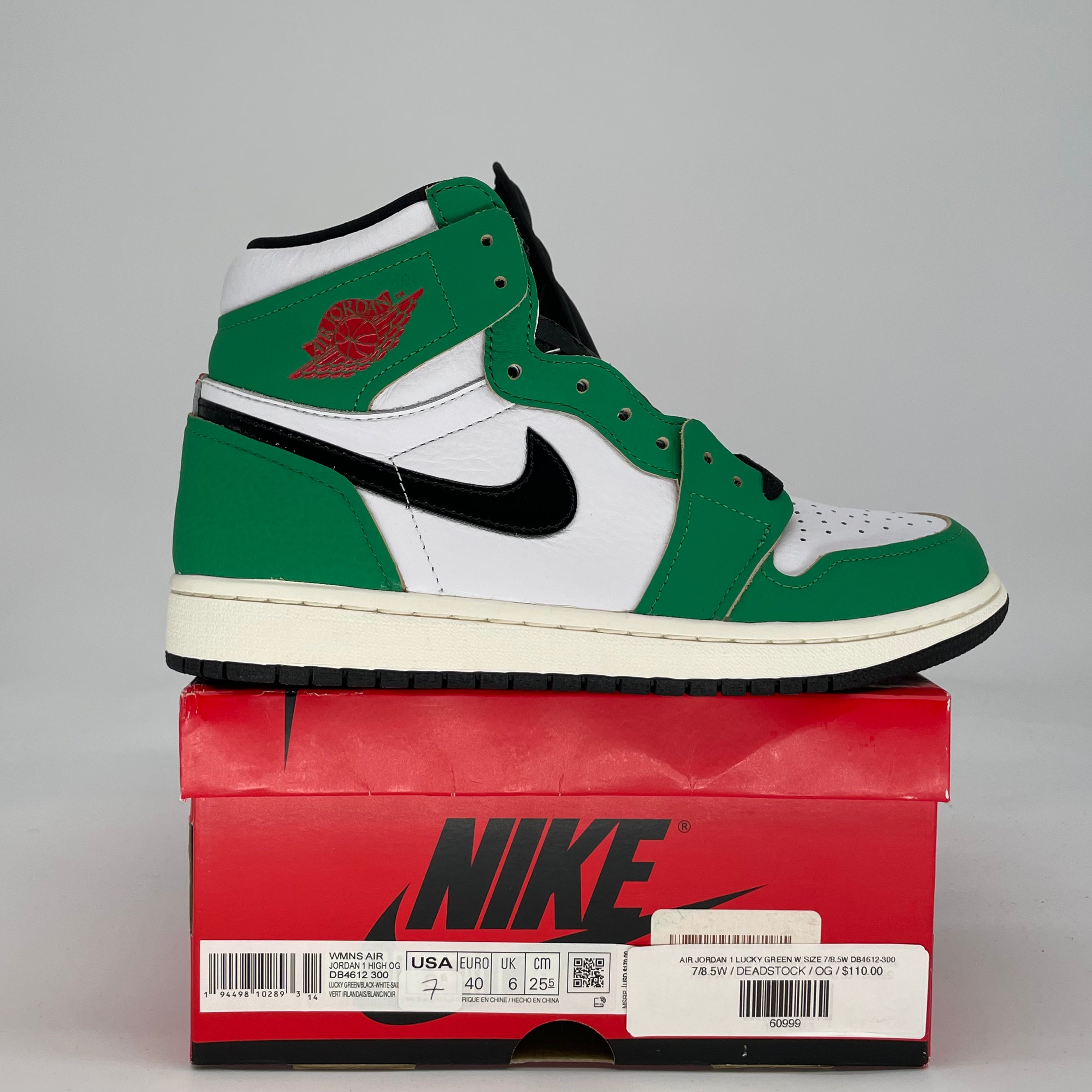 AIR JORDAN 1 LUCKY GREEN W SIZE 7/8.5W DB4612-300