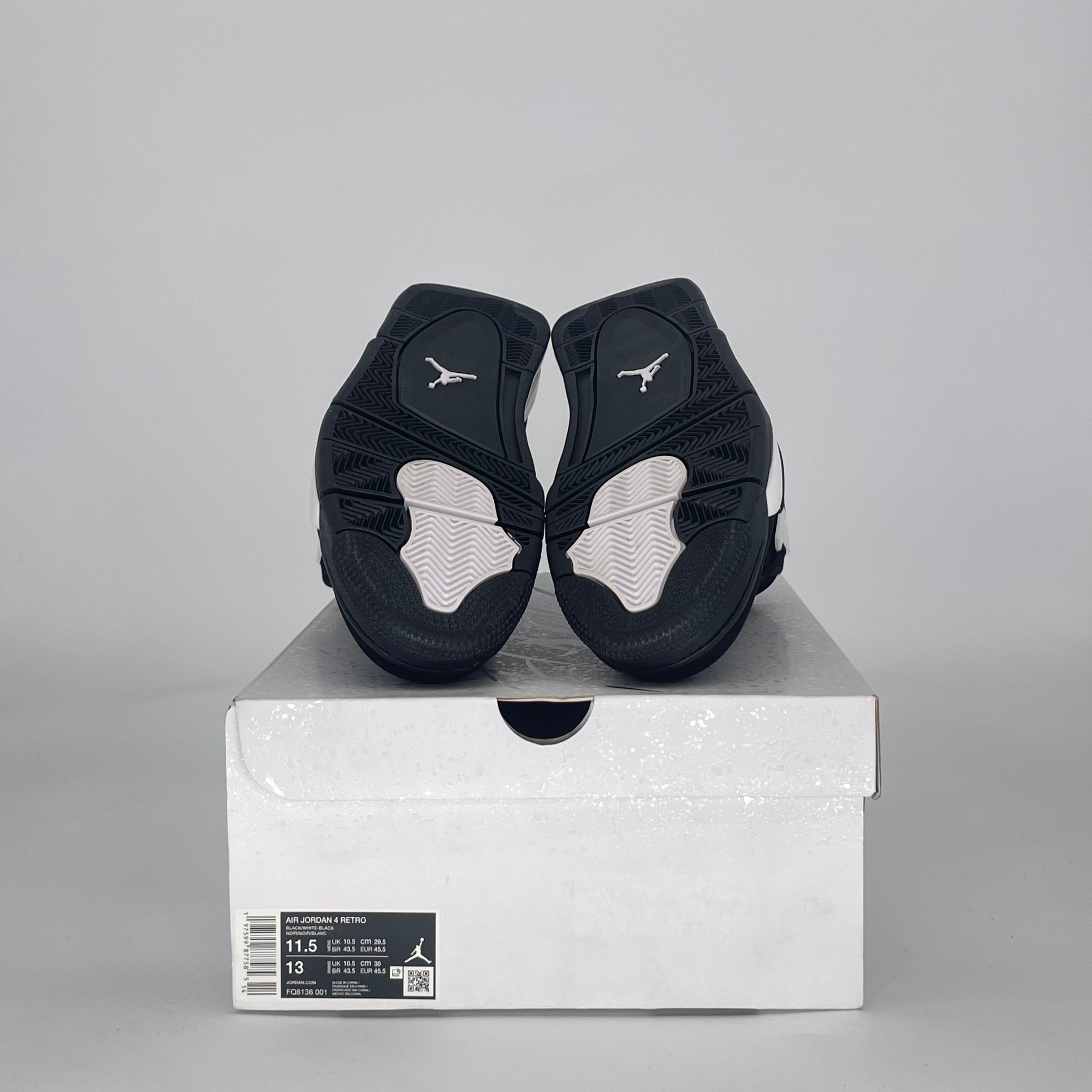 AIR JORDAN 4 WHITE THUNDER FQ8138-001 SIZE 11.5/13W