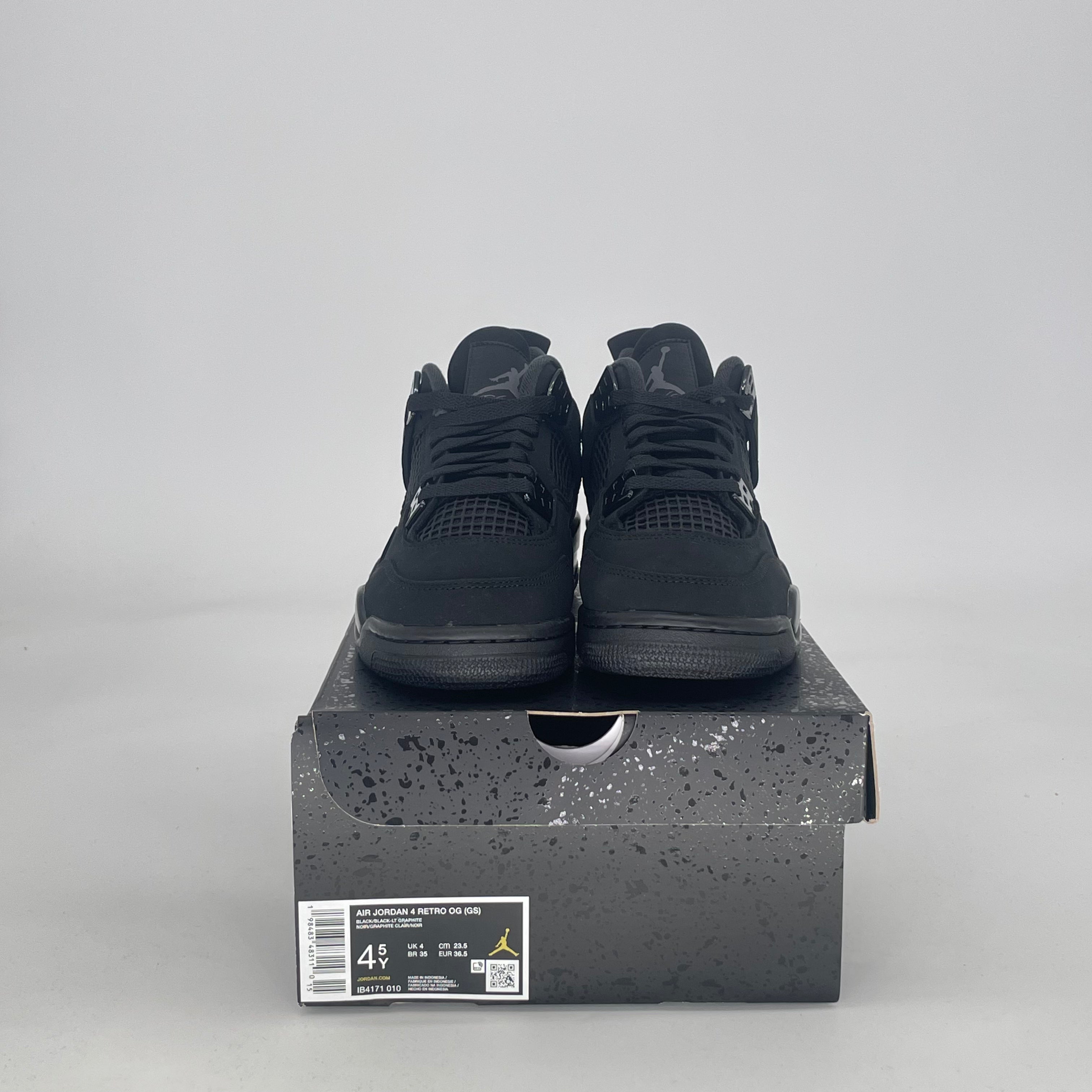 AIR JORDAN 4 BLACK CAT IB4171-010 SIZE 4.5/6W GS