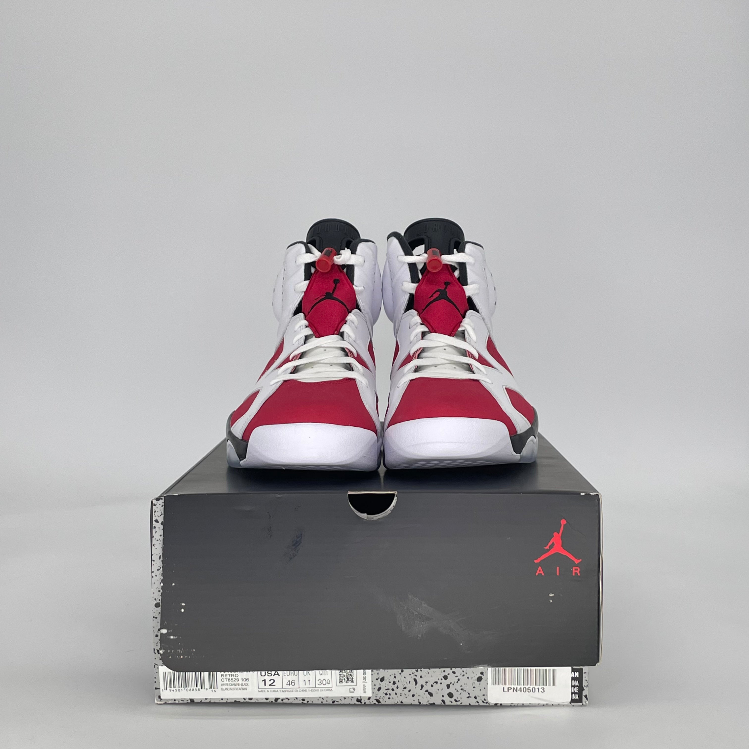 AIR JORDAN 6 CARMINE (2021) CT8529-106 SIZE 12/13.5W