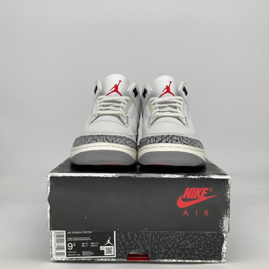 AIR JORDAN 3 WHITE CEMENT REIMAGINED DN3707-100 SIZE 9.5/11W