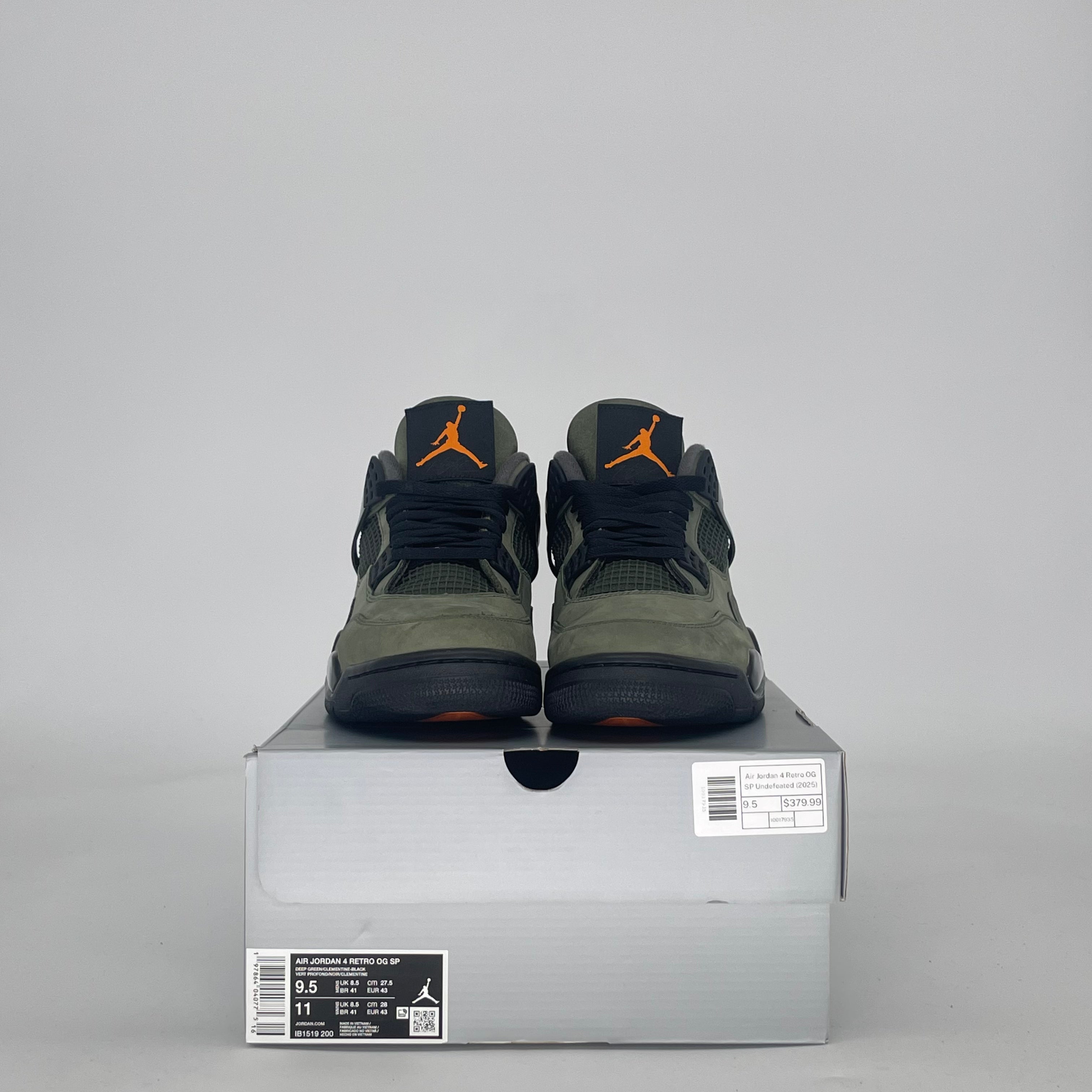 AIR JORDAN 4 UNDEFEATED IB1519-200 SIZE 9.5/11W