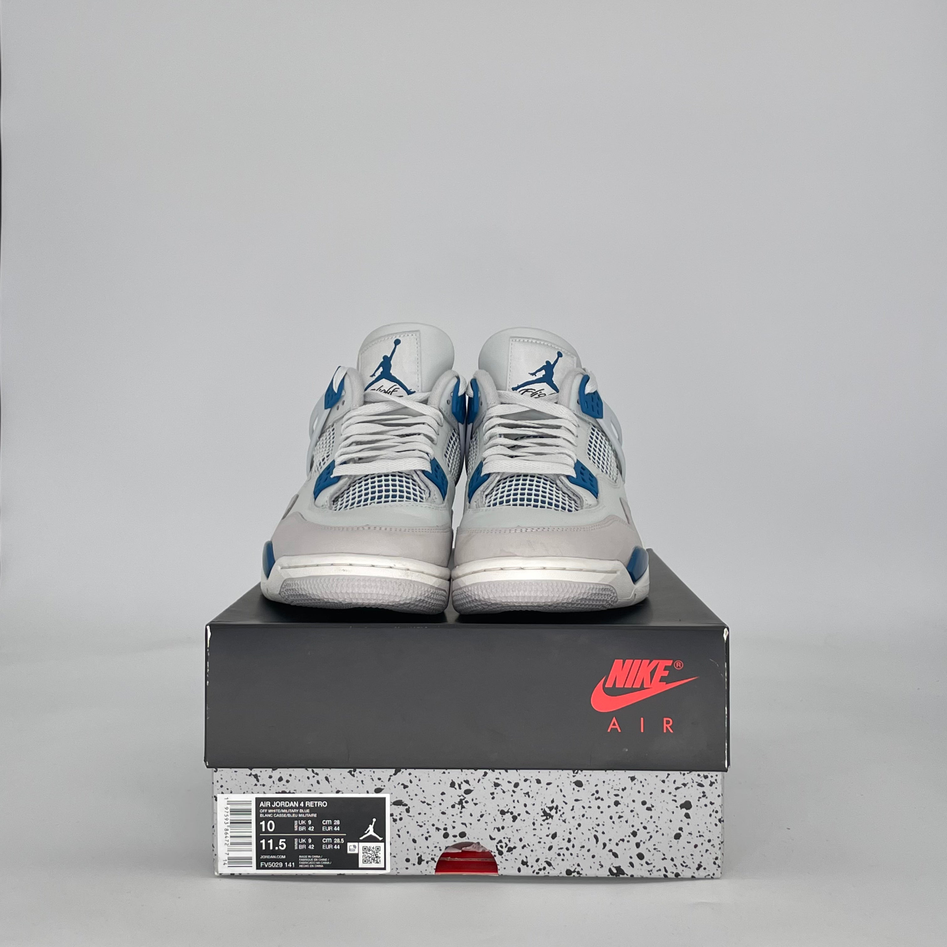 AIR JORDAN 4 MILITARY BLUE FV5029-141 SIZE 10/11.5W