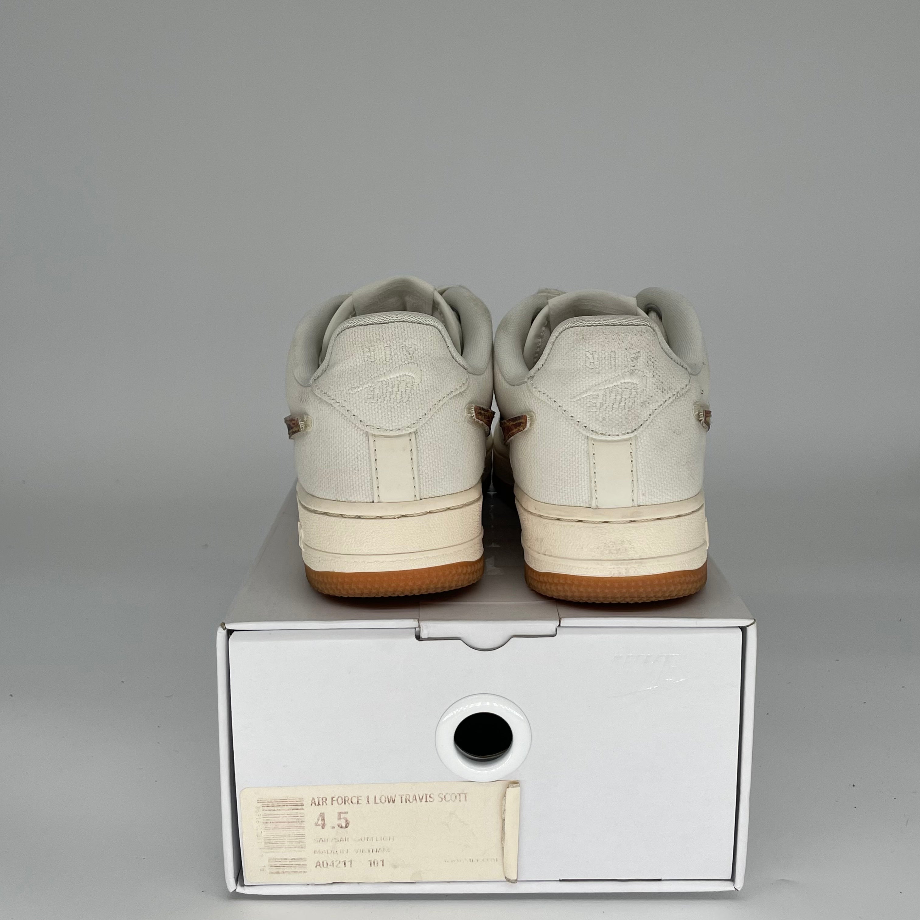 NIKE AIR FORCE 1 LOW TRAVIS SCOTT SAIL AQ4211-101 SIZE 4.5/6W