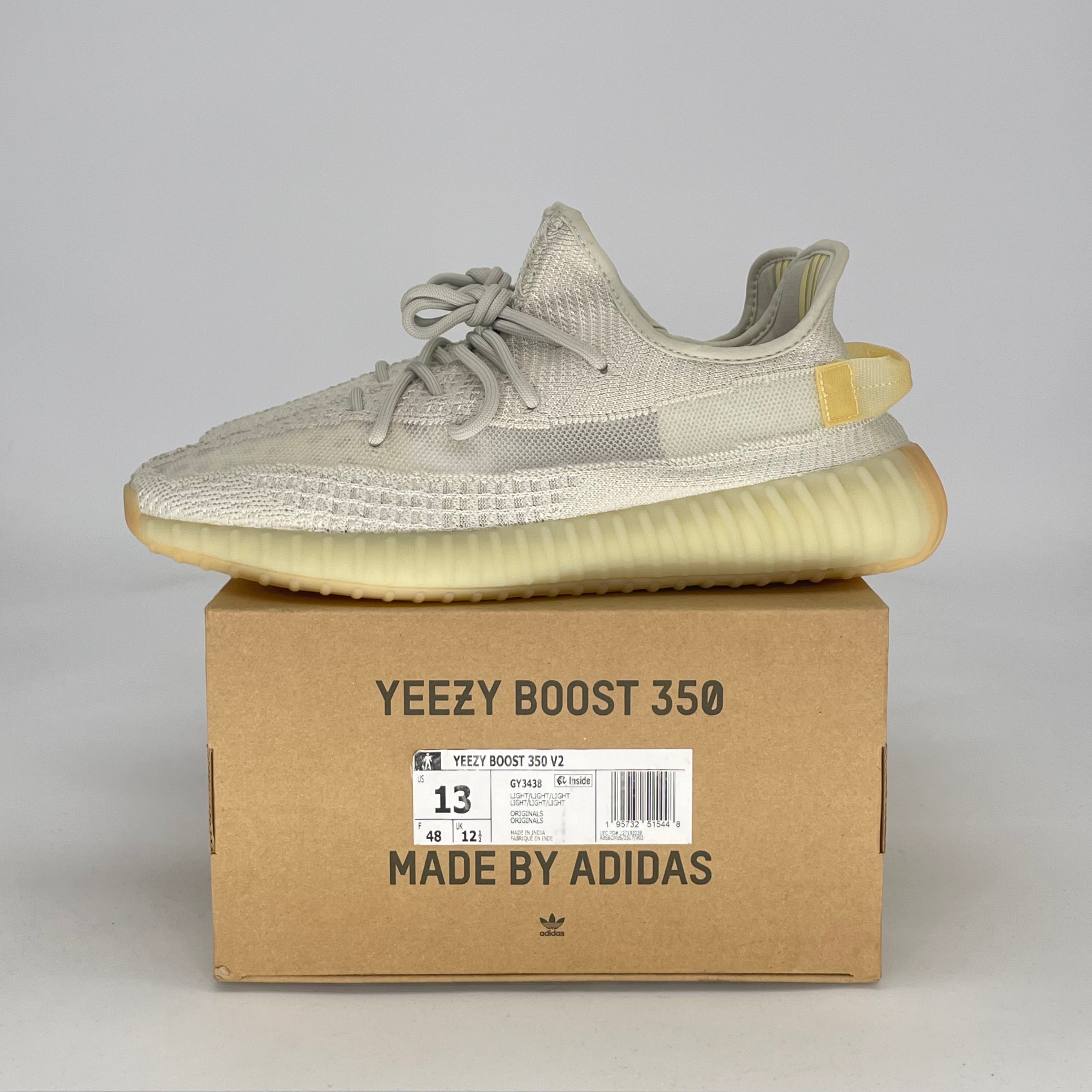 ADIDAS YEEZY BOOST 350 V2 LIGHT GY3438 SIZE 13/14.5W