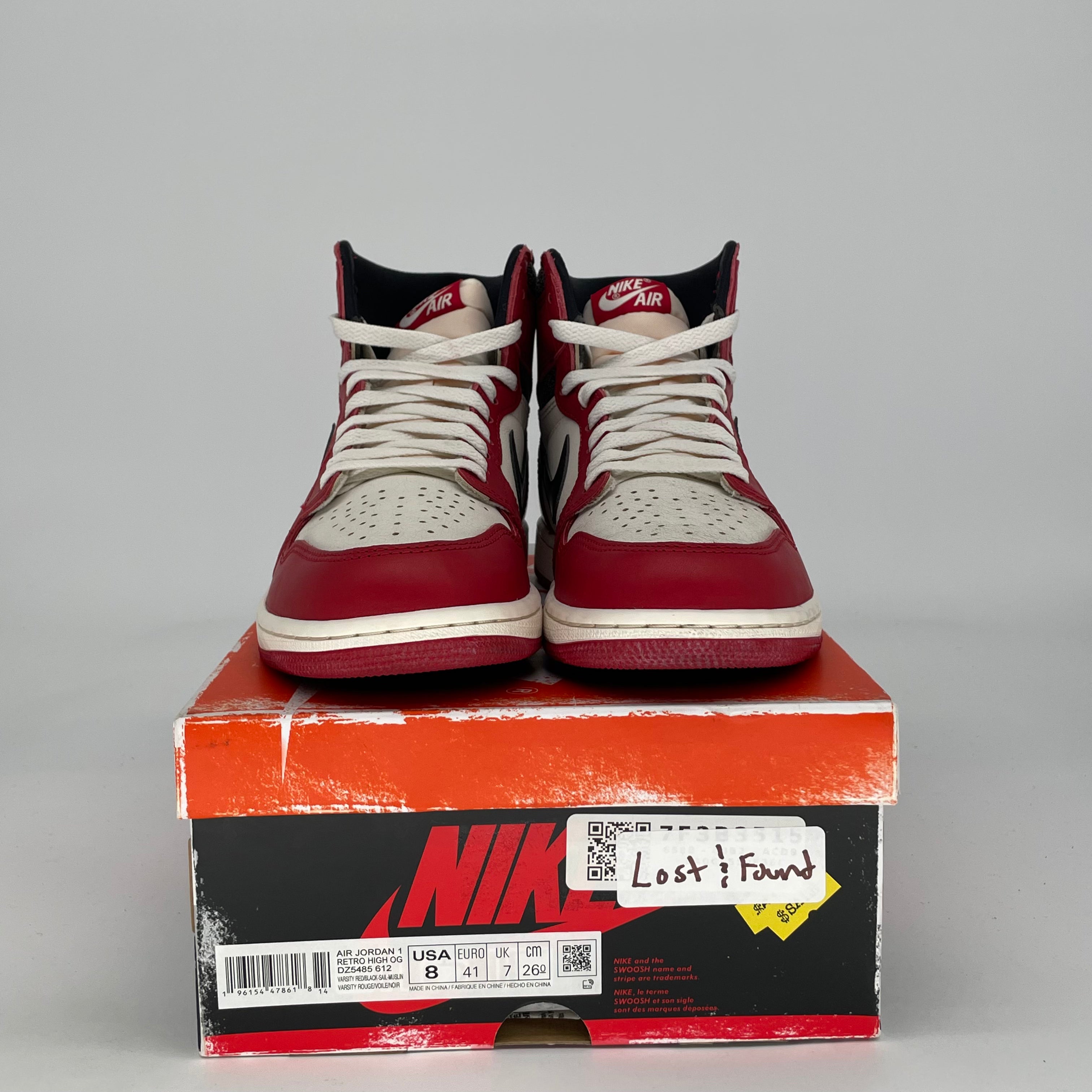 AIR JORDAN 1 LOST AND FOUND DZ5485-612 SIZE 8/9.5W