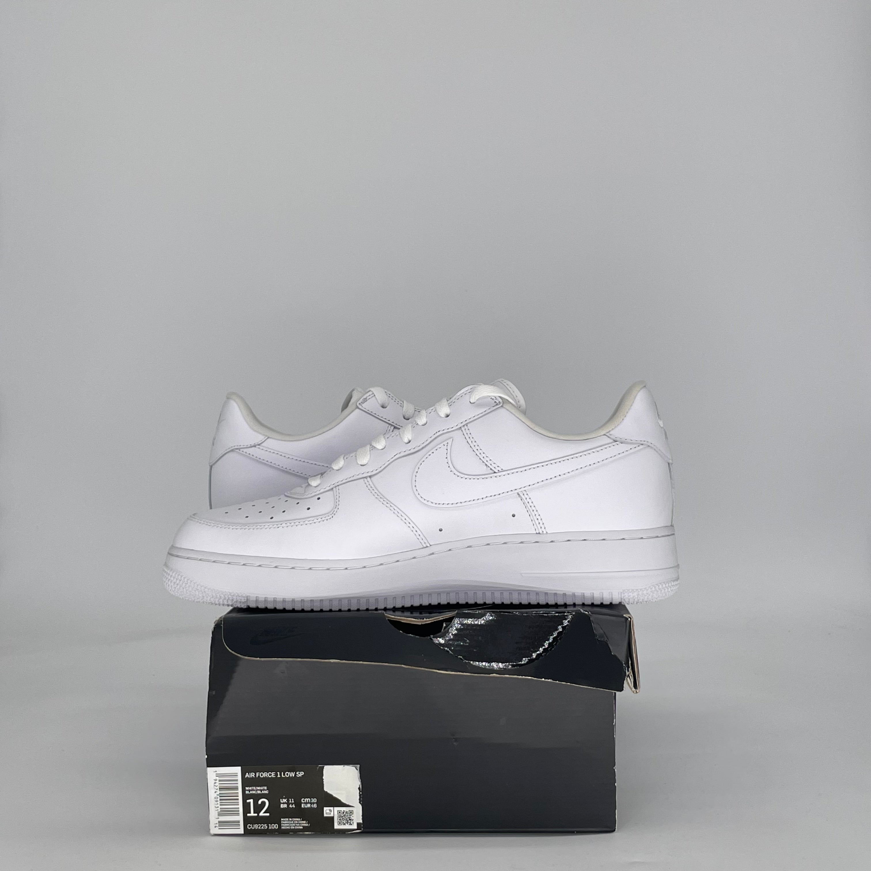 NIKE AIR FORCE 1 LOW SUPREME WHITE CU9225-100 SIZE 12/13.5W