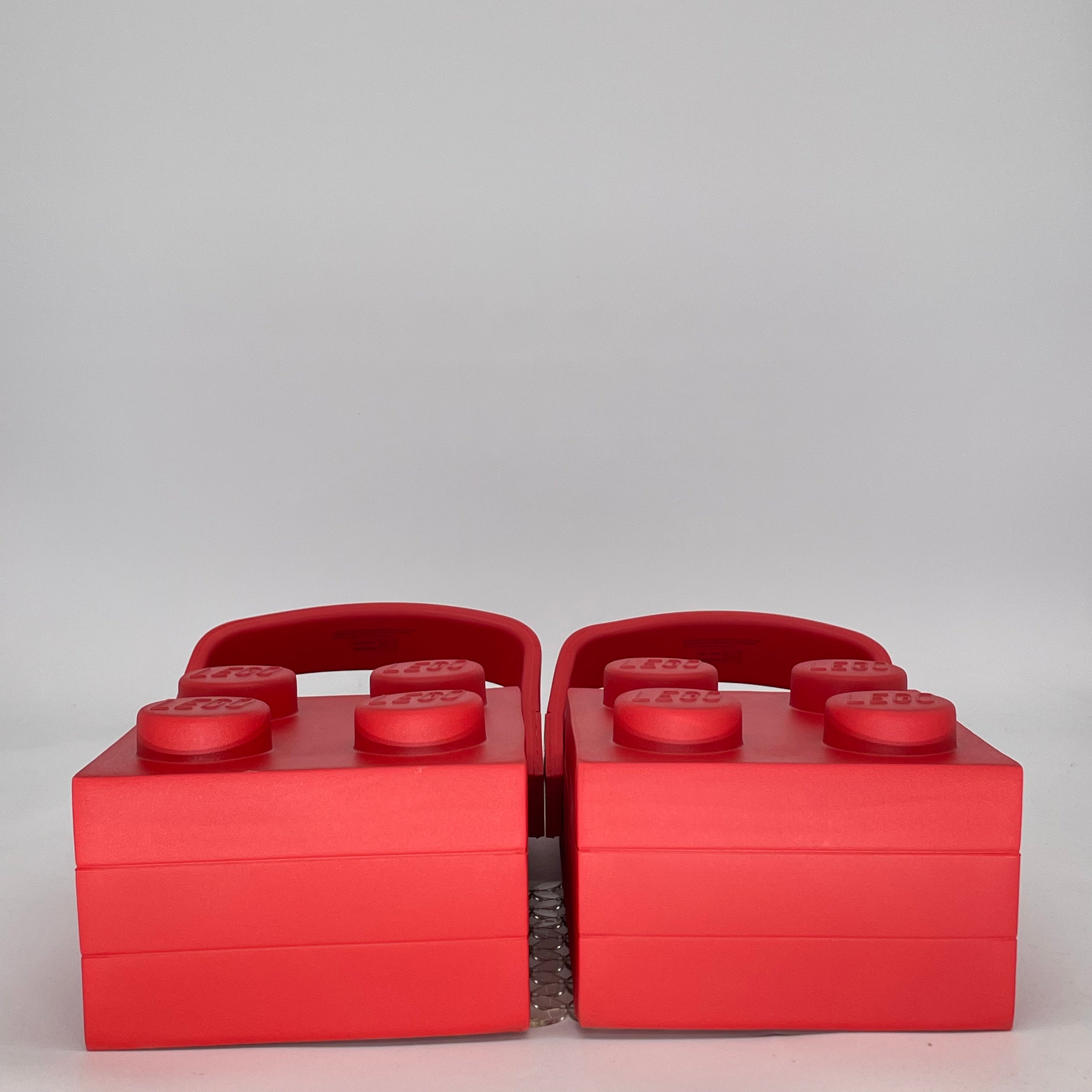 CROCS BRICK CLOG LEGO RED 211719-5DJ SIZE 13/14.5W