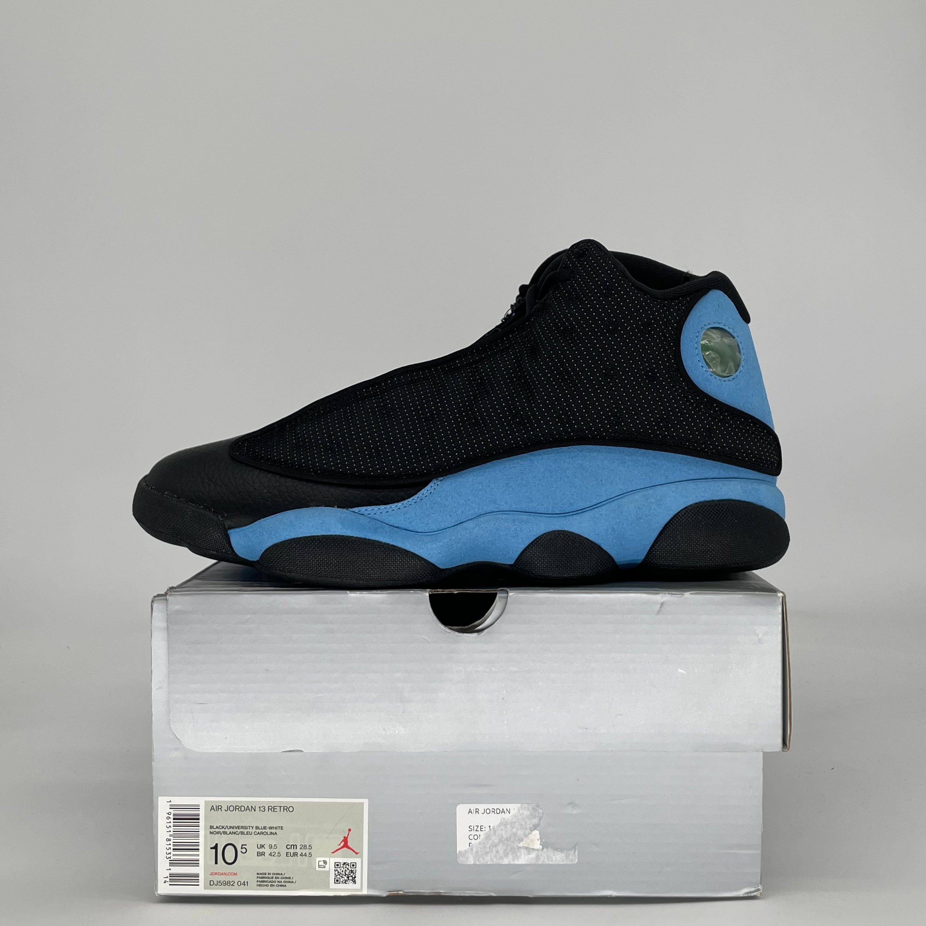 AIR JORDAN 13 BLACK UNIVERSITY BLUE DJ5982-041 SIZE 10.5/12W