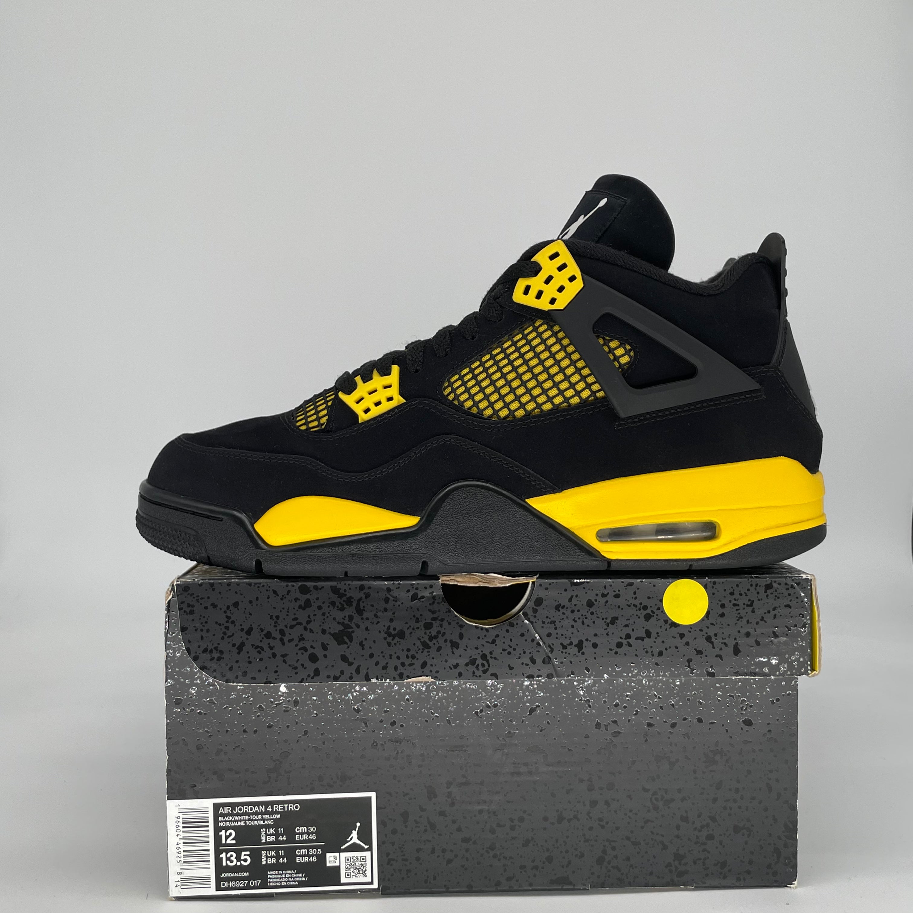 AIR JORDAN 4 THUNDER DH6927-017 SIZE 12/13.5W