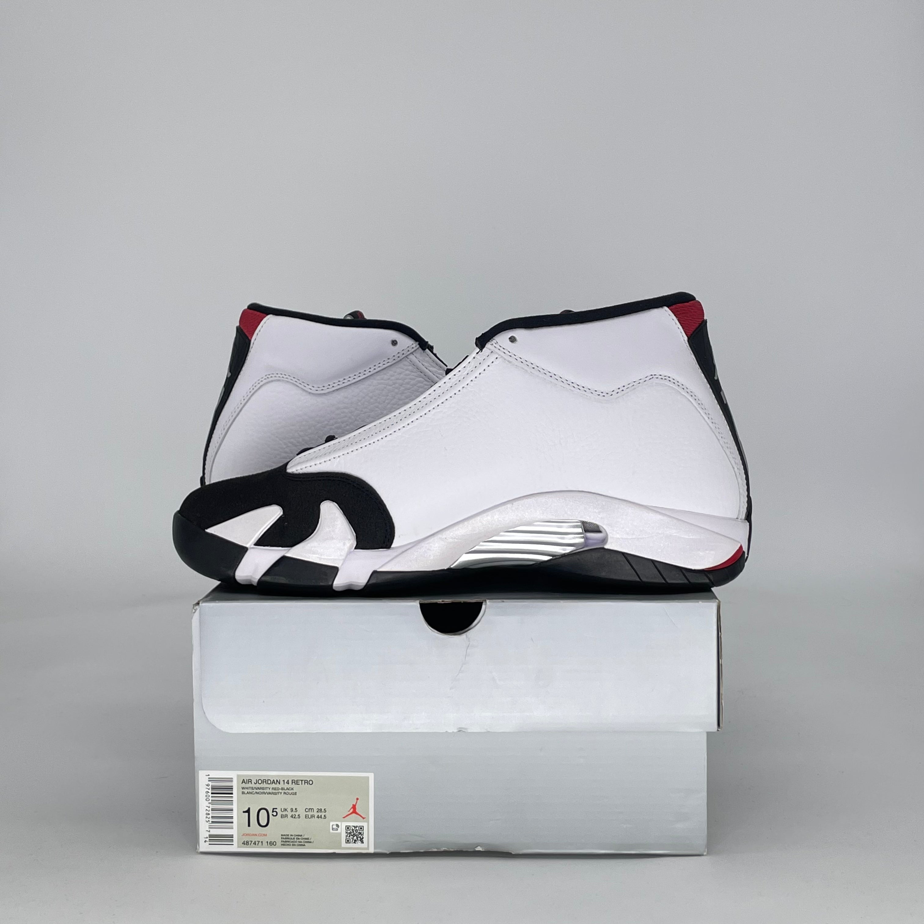 AIR JORDAN 14 BLACK TOE 487471-160 SIZE 10.5/12W